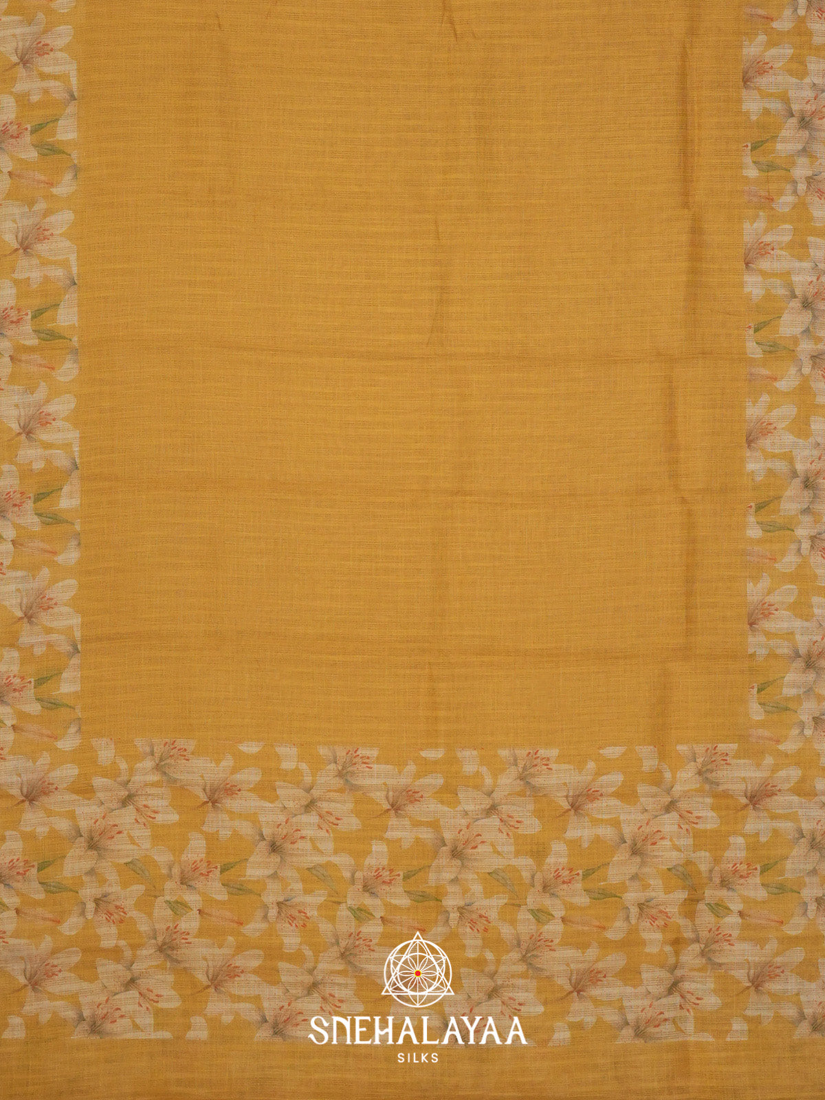 Yellow Linen Saree