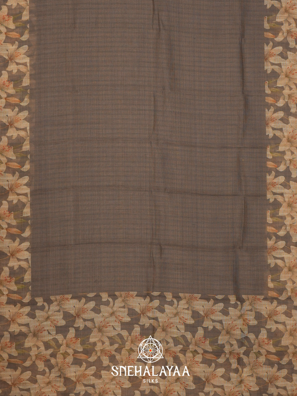Grey Linen Saree