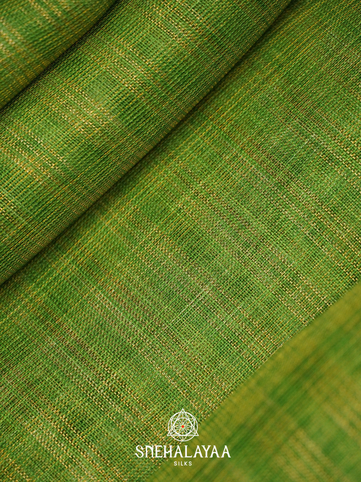 Green Linen Saree