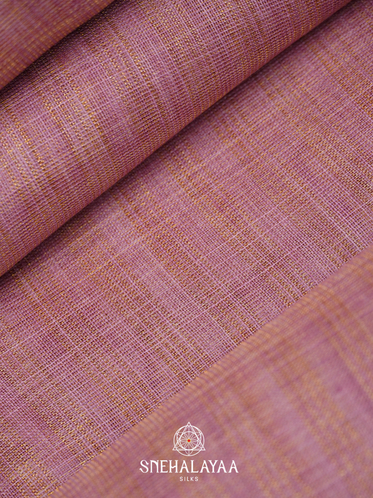 Dusty Mauve Linen Saree