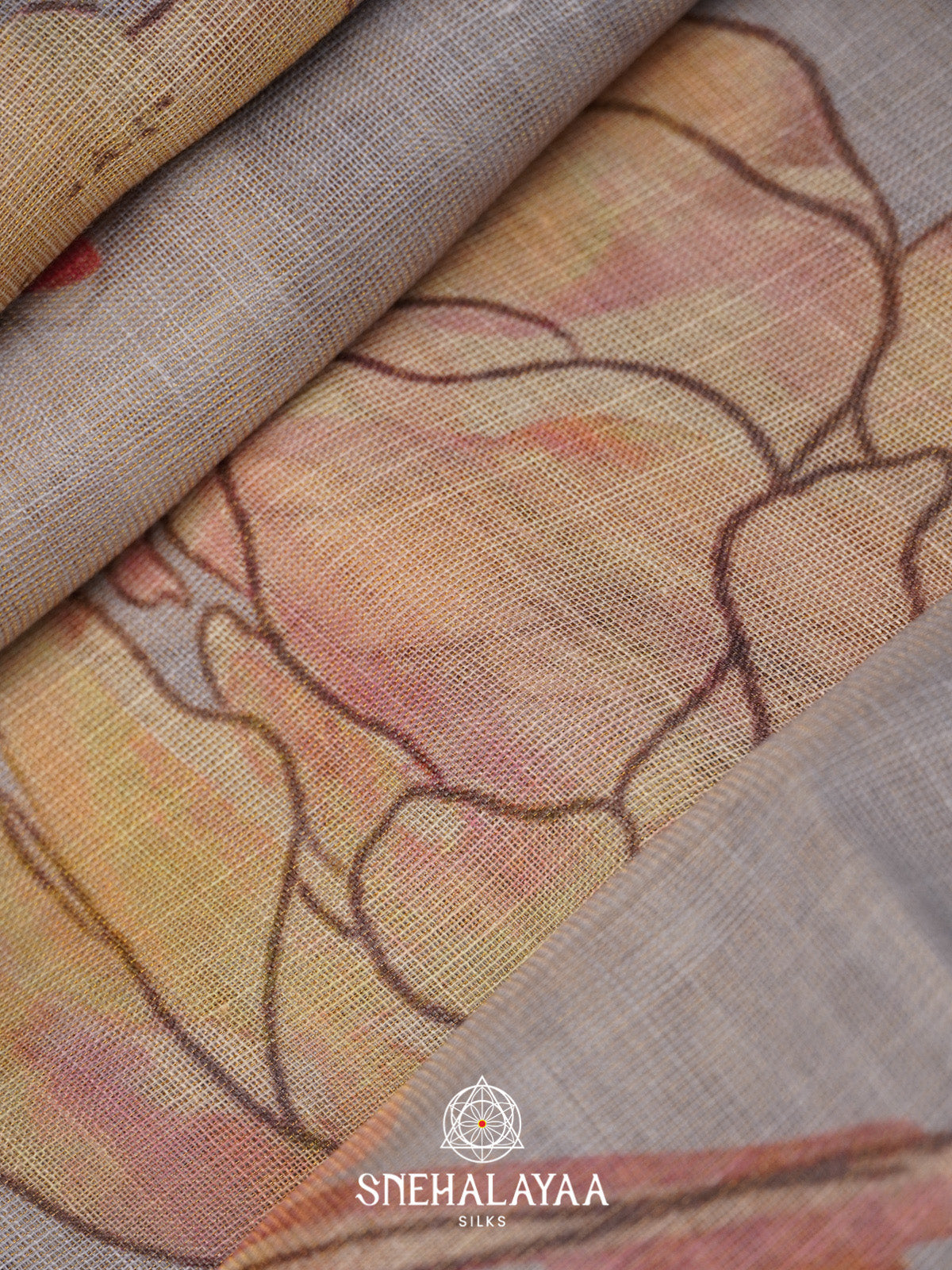 Off White Linen Saree