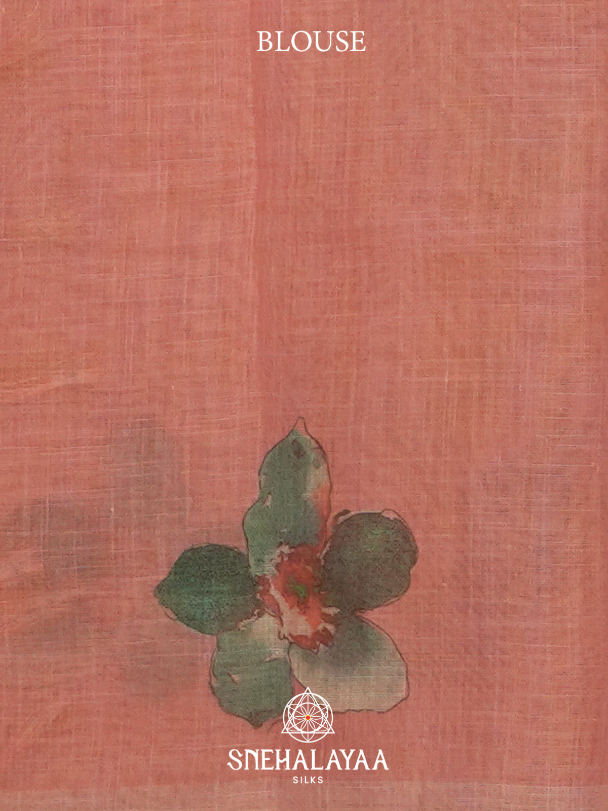 Peach Linen Saree
