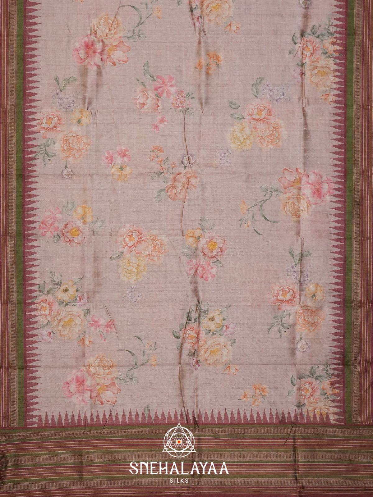 Mauve Tussar Saree