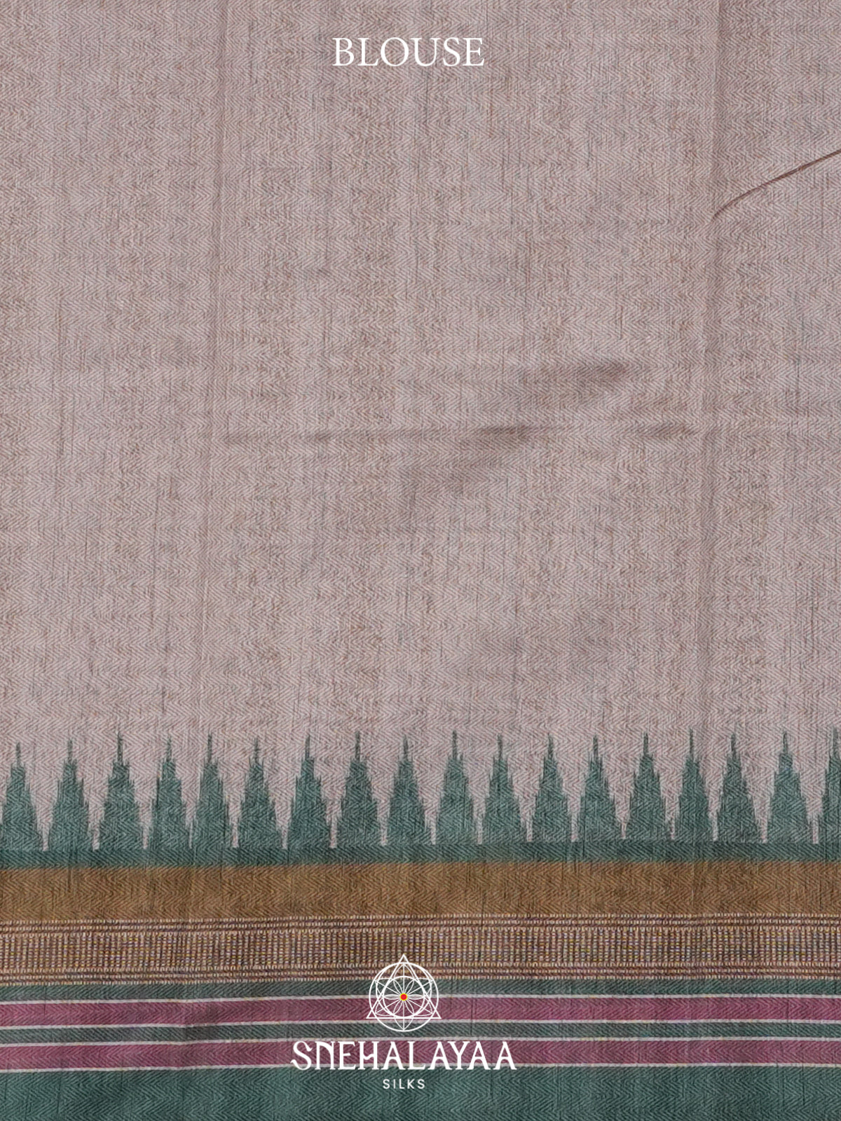 Beige Tussar Saree