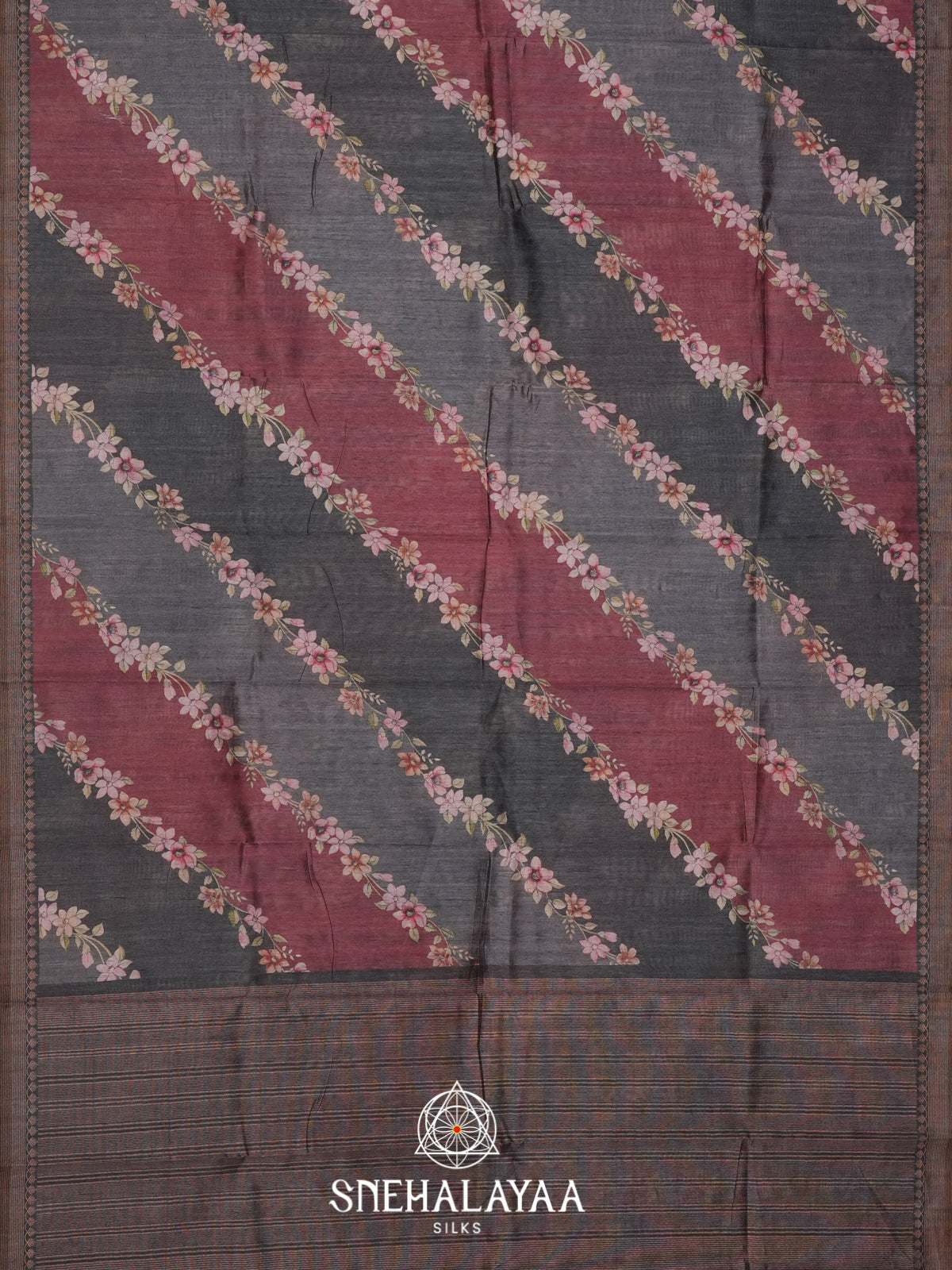 Grey Tussar Saree