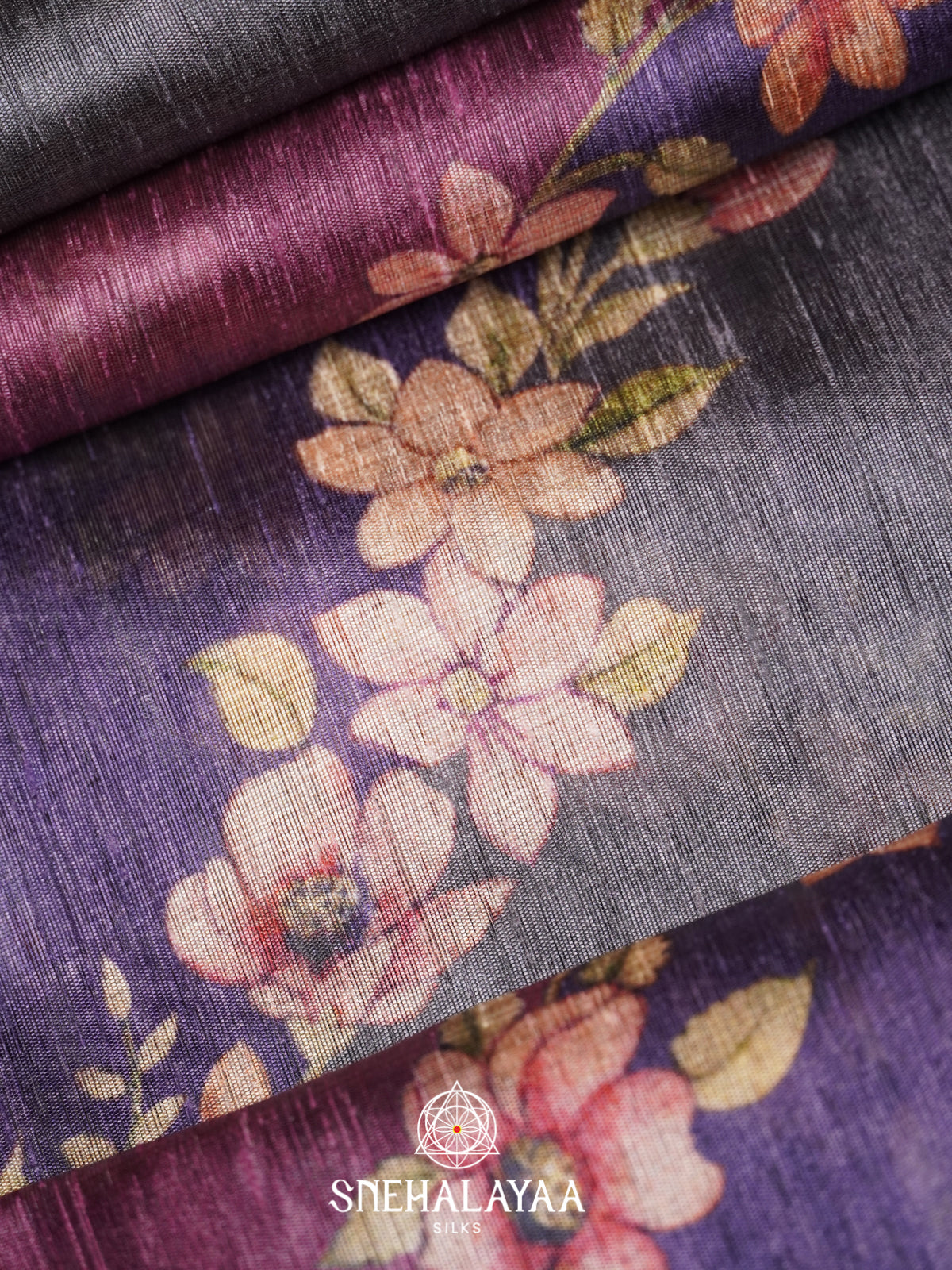 Purple Tussar Saree