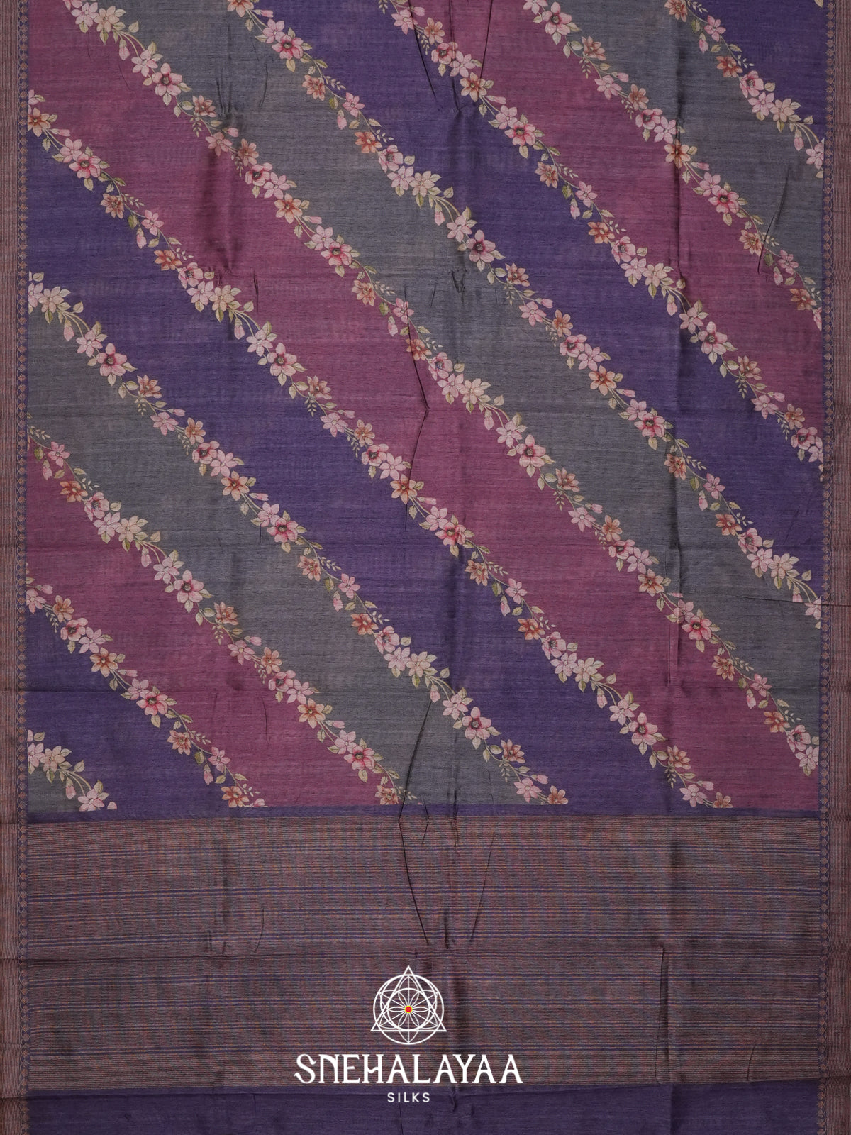 Purple Tussar Saree