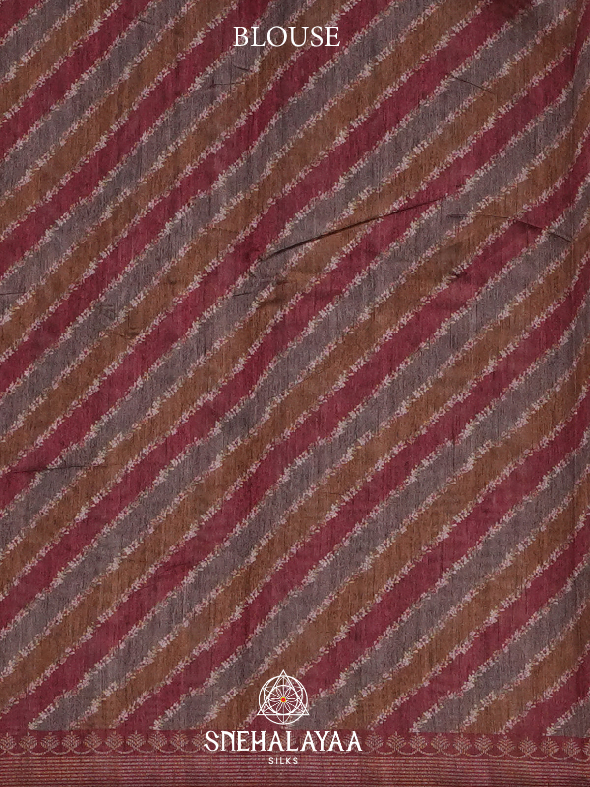 Maroon Tussar Saree