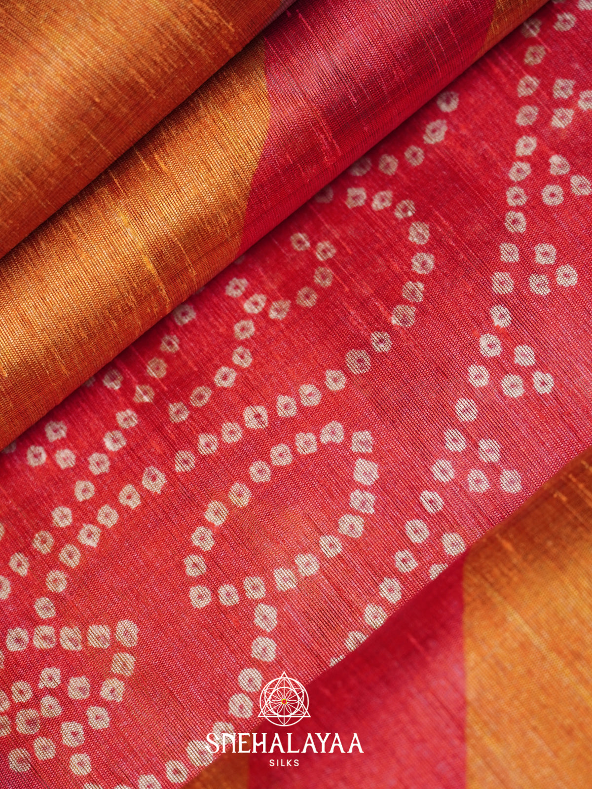Mustard Tussar Saree