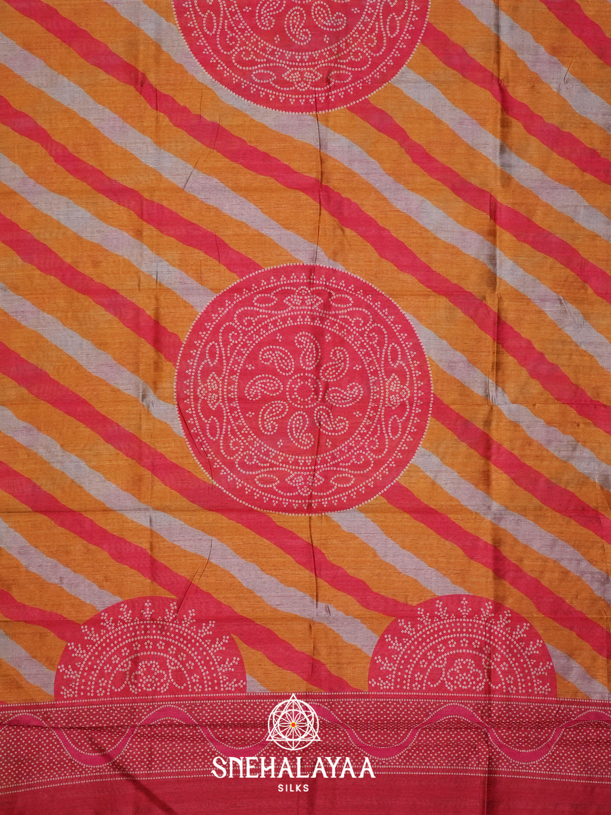 Mustard Tussar Saree