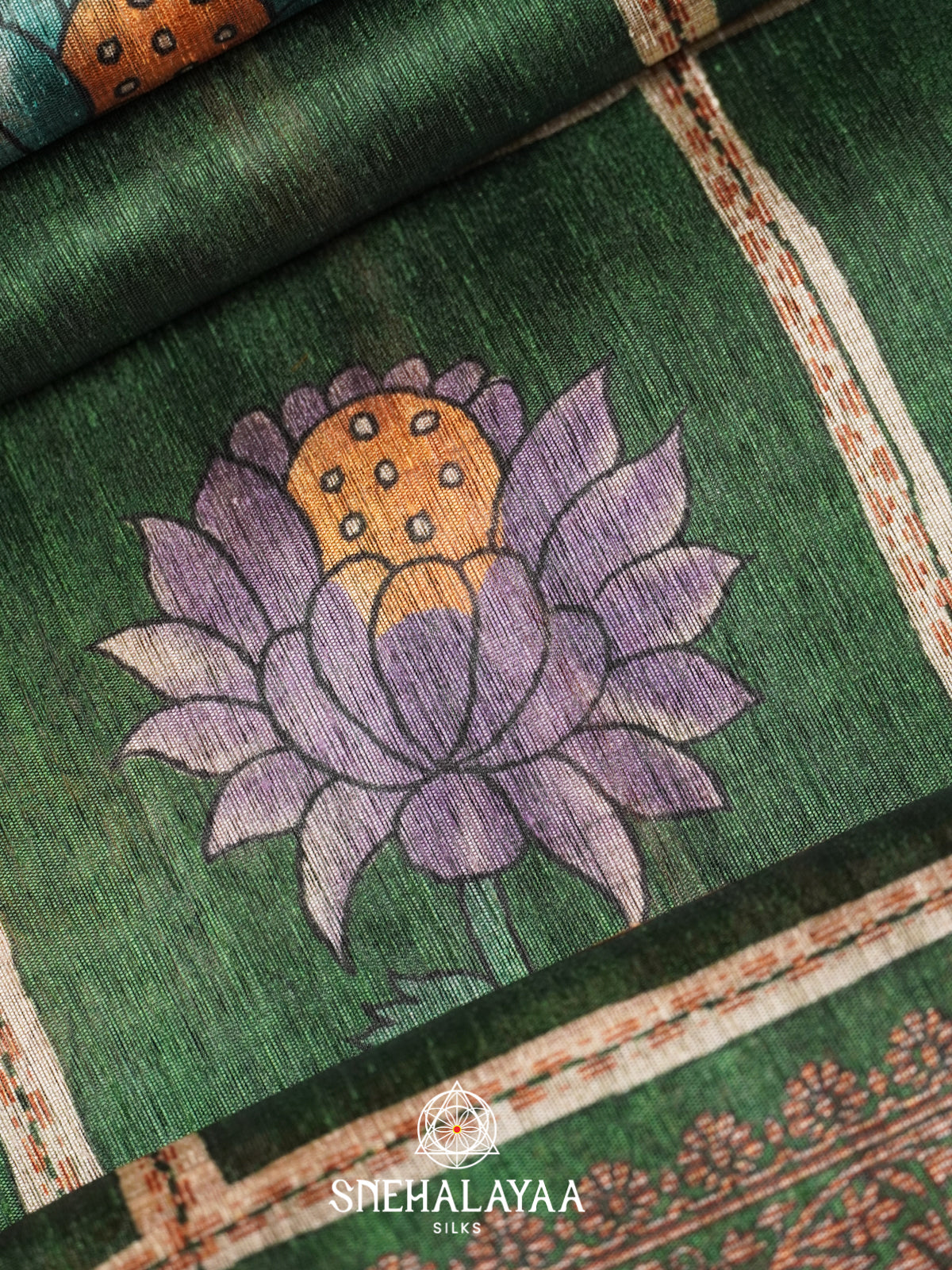 Green Tussar Saree