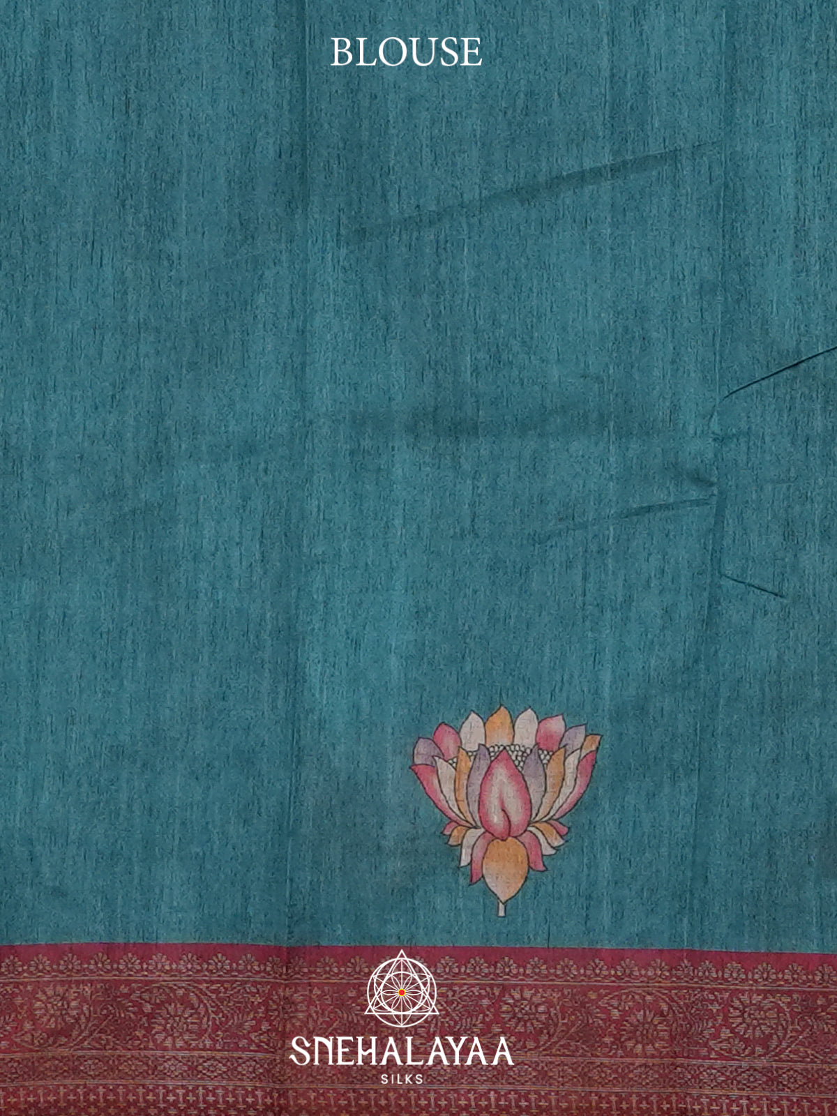Maroon Tussar Saree