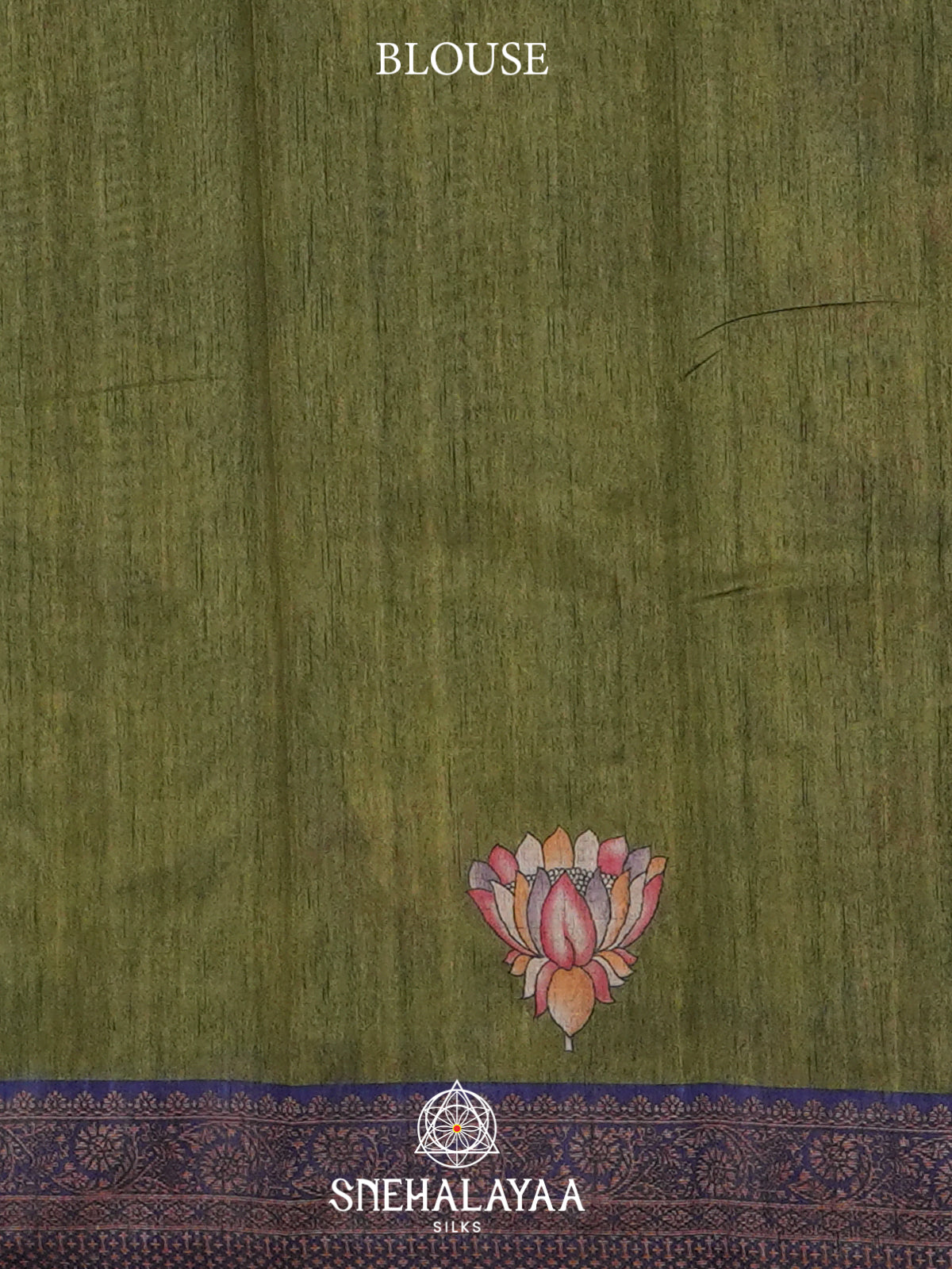 Blue Tussar Saree