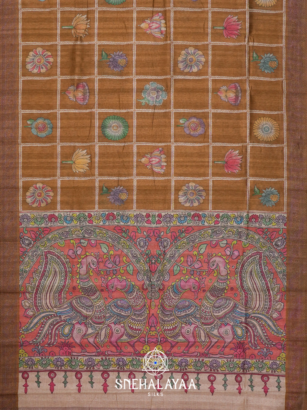 Antique Gold Tussar Saree
