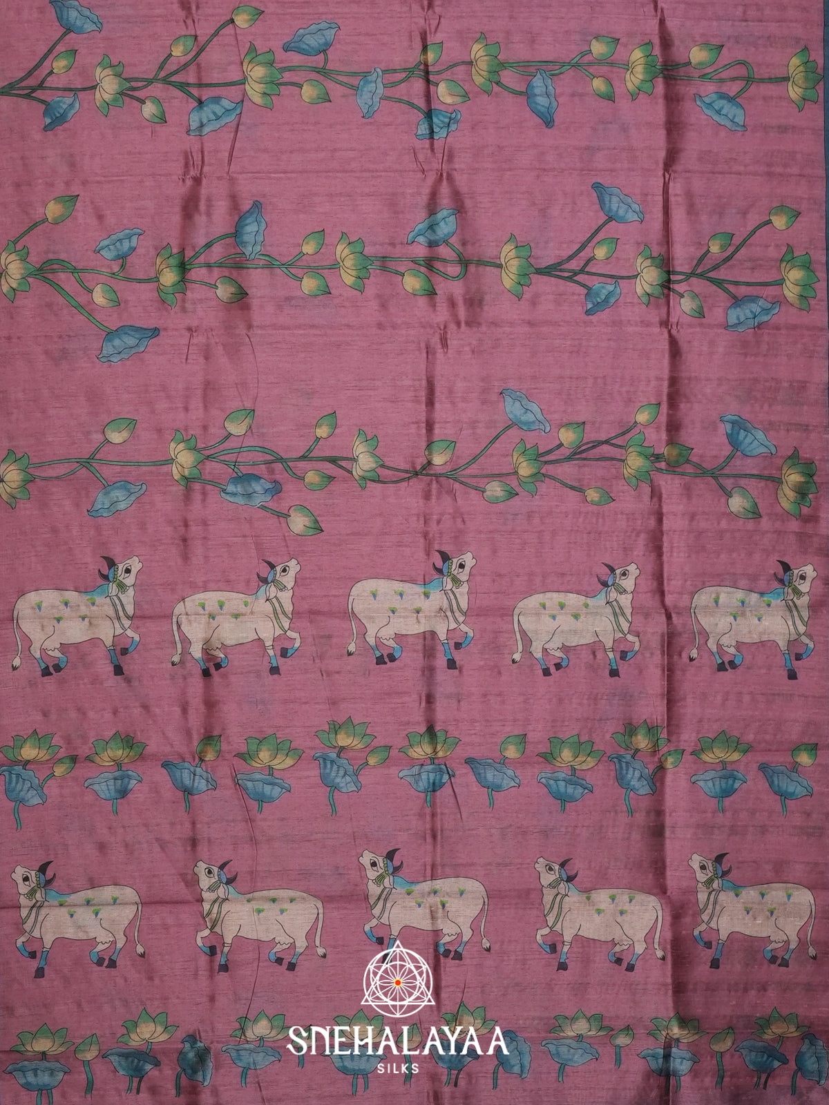 Dusty Rose Tussar Saree