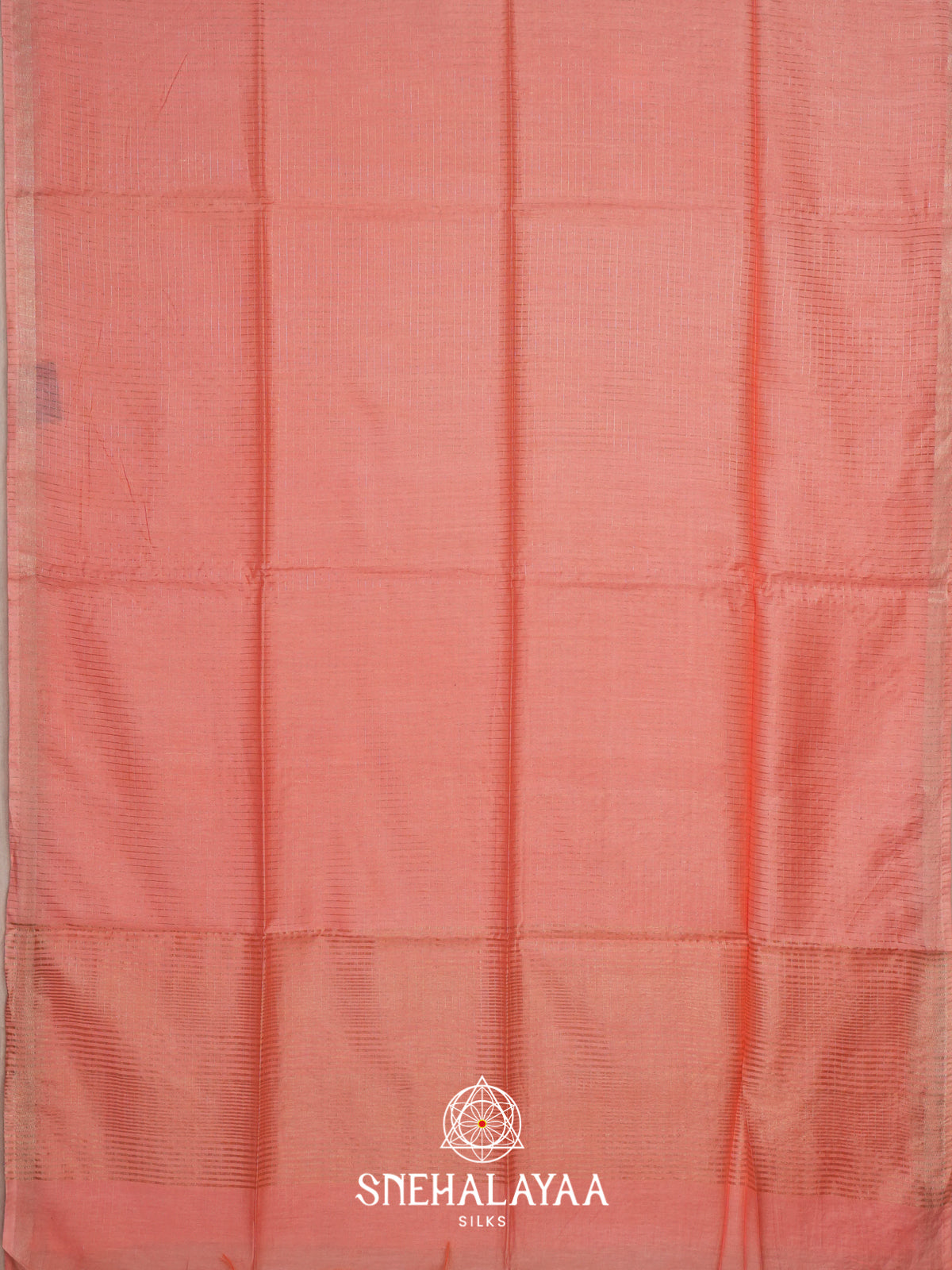 Peach Tussar Saree