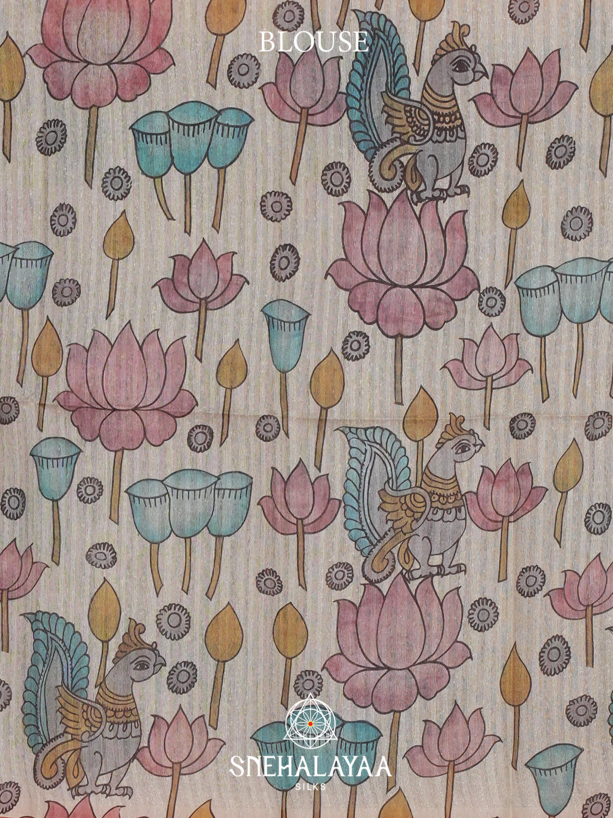 Peach Tussar Saree