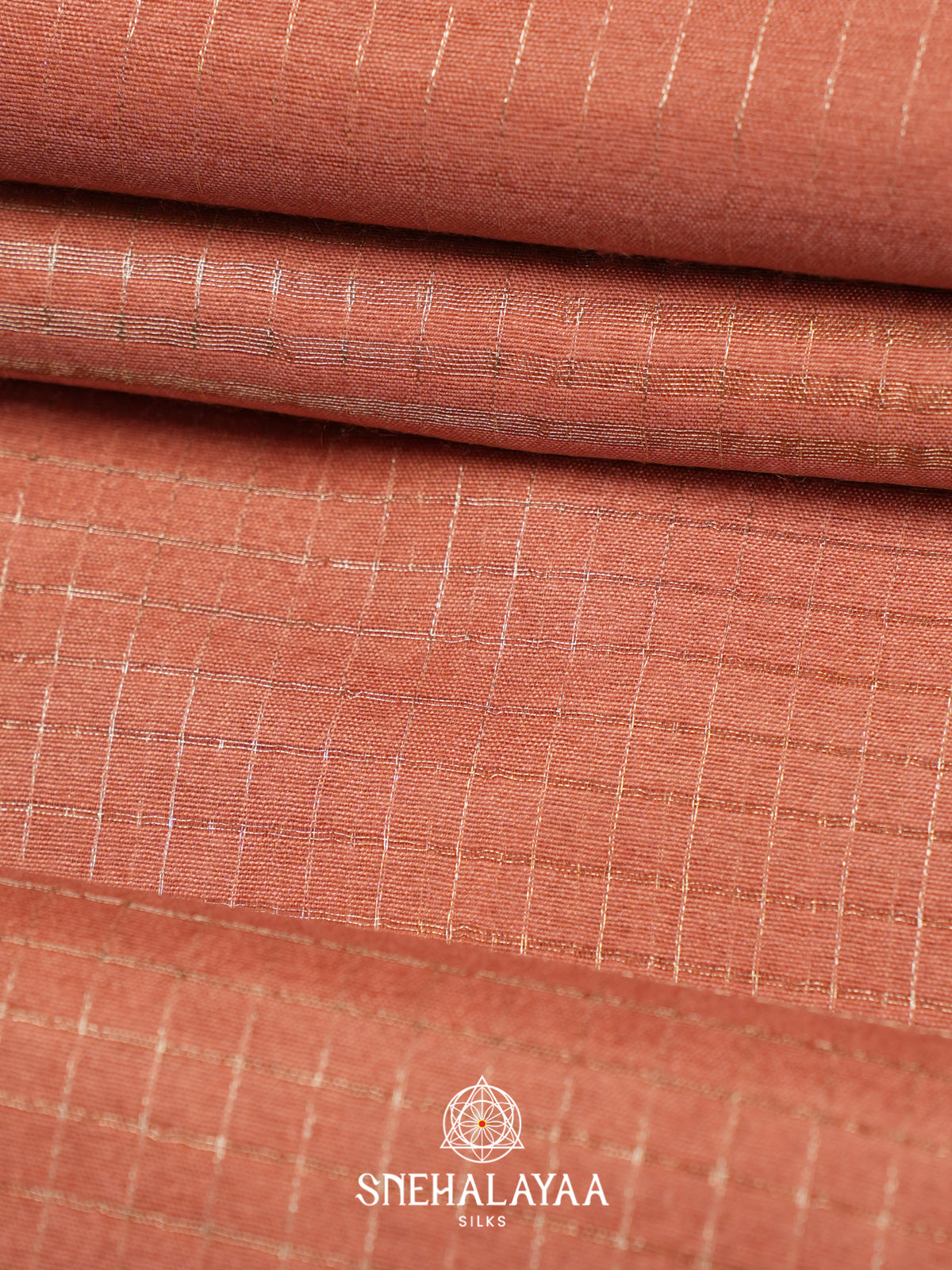 Peach Tussar Saree