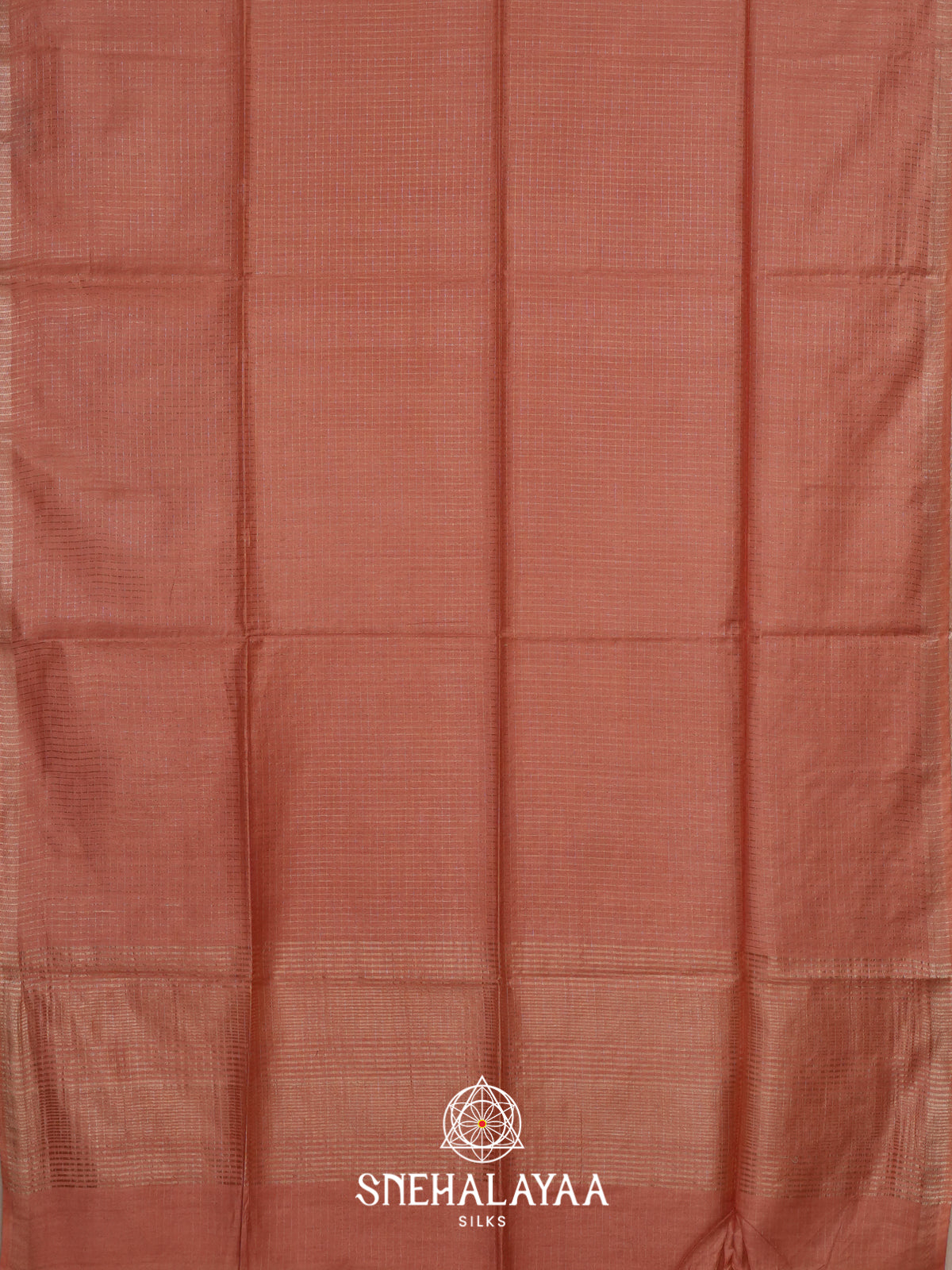 Peach Tussar Saree