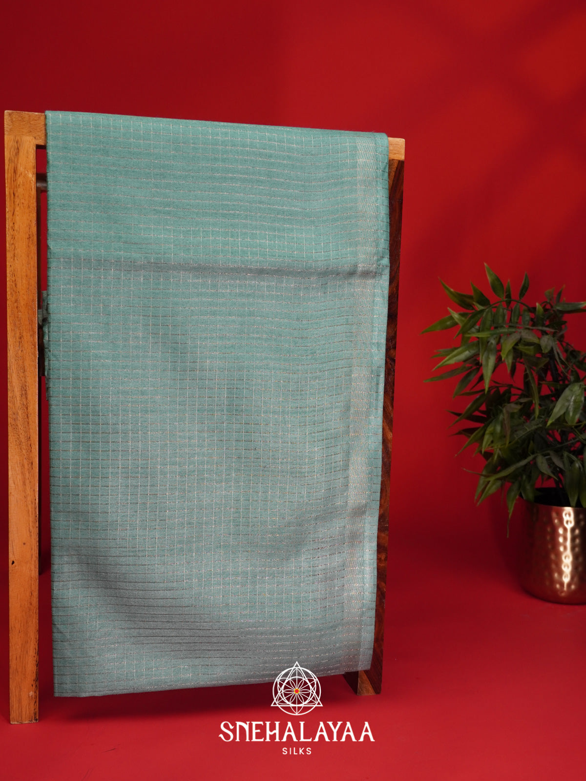 Mint Green Tussar Saree
