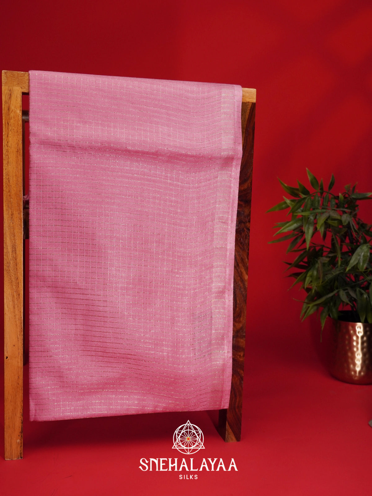 Pink Tussar Saree