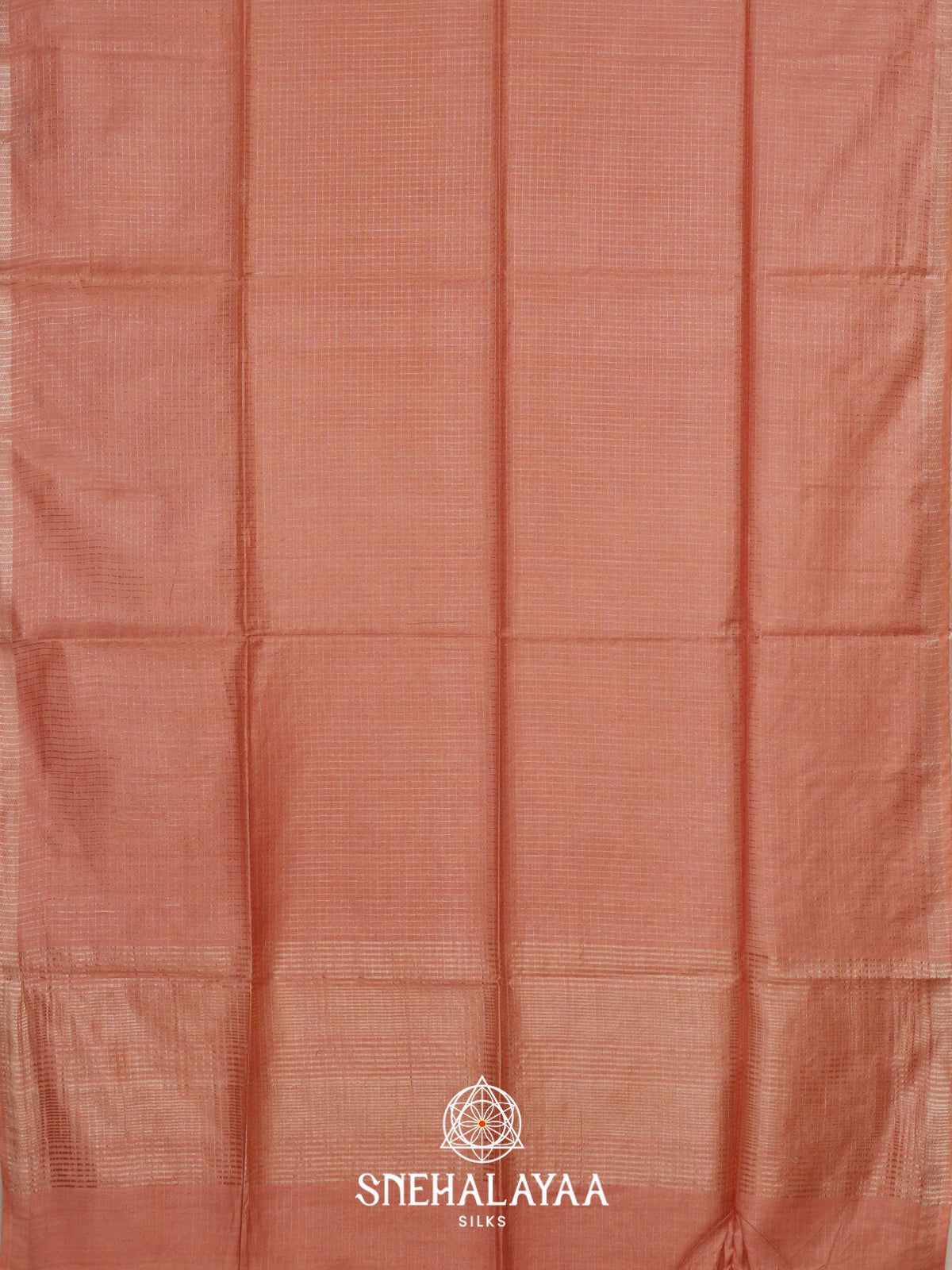 Pale Peach Tussar Saree