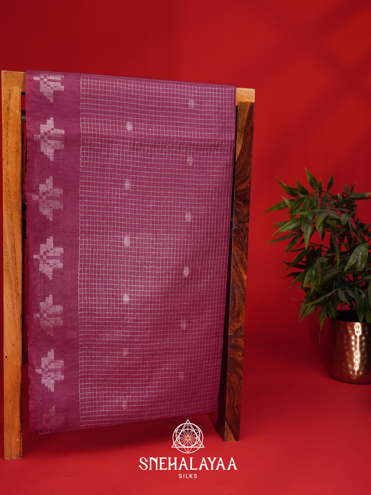 Magenta Tussar Saree