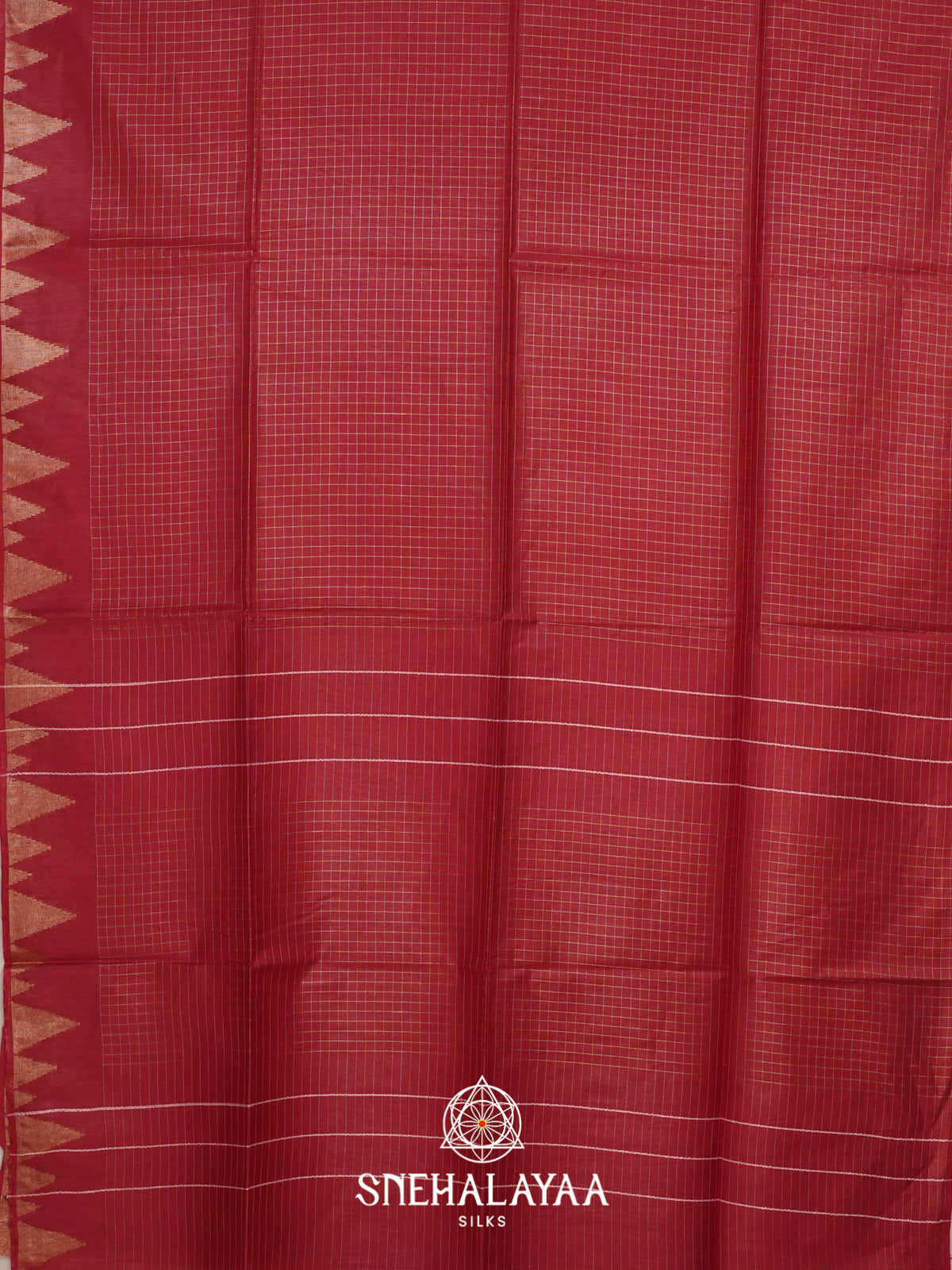 Red Tussar Saree
