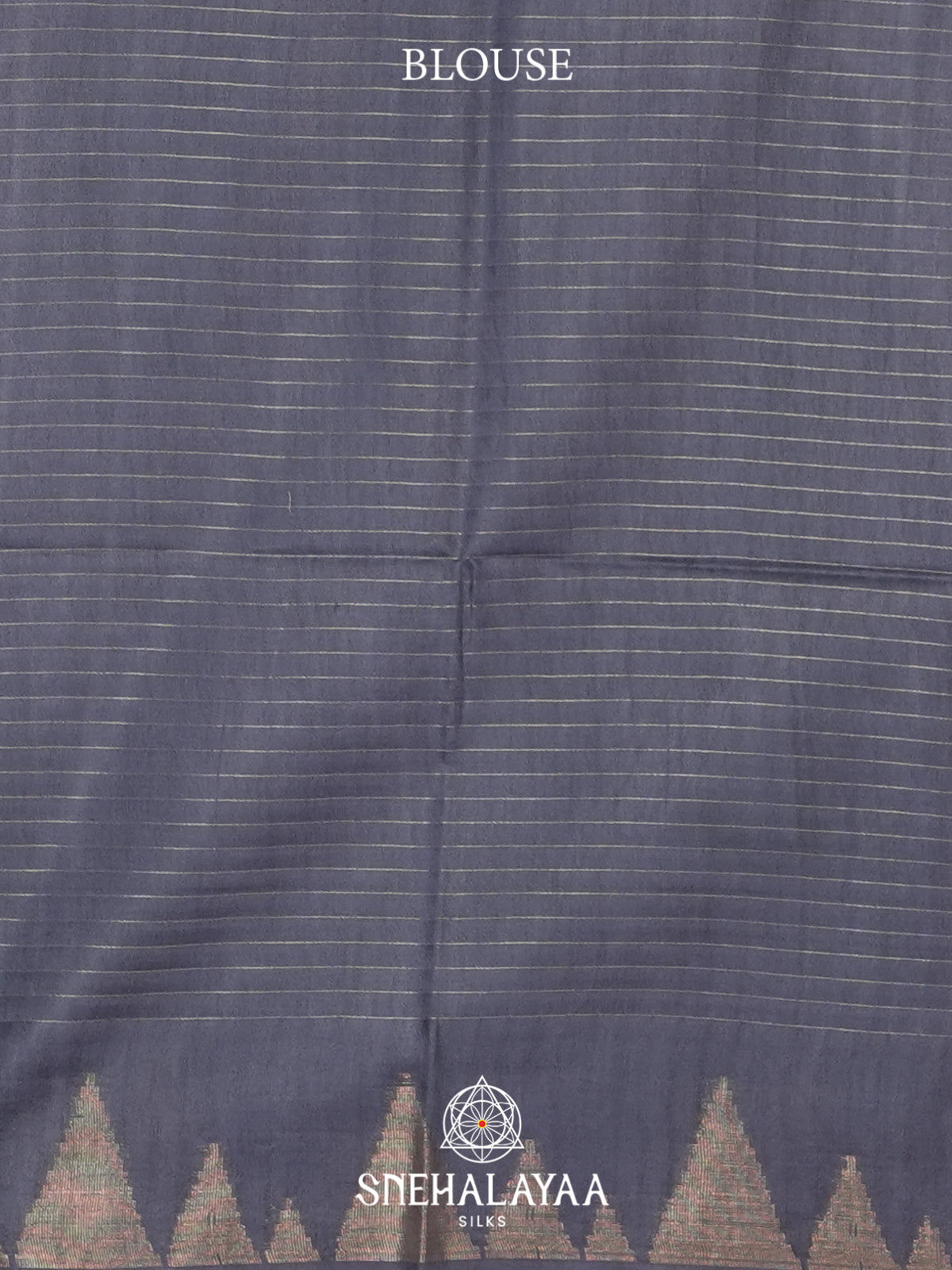 Slate Blue Tussar Saree