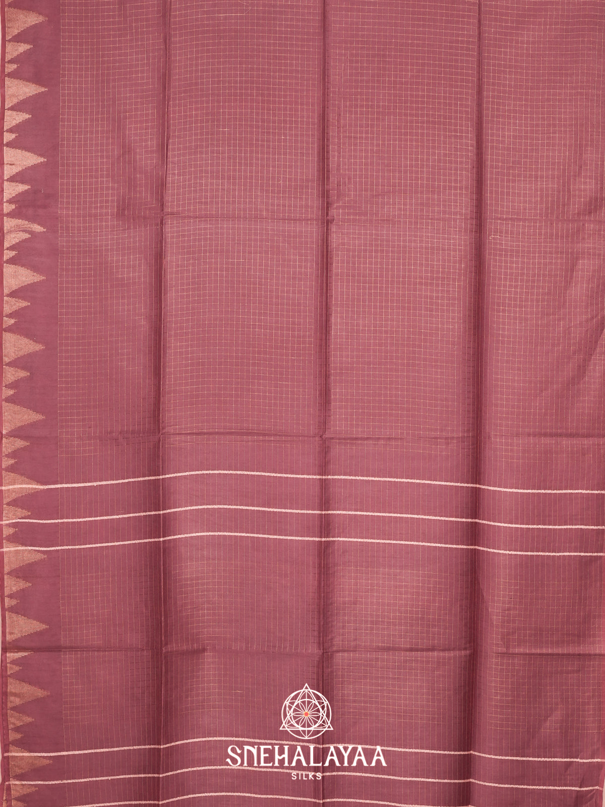Pale Peach Tussar Saree