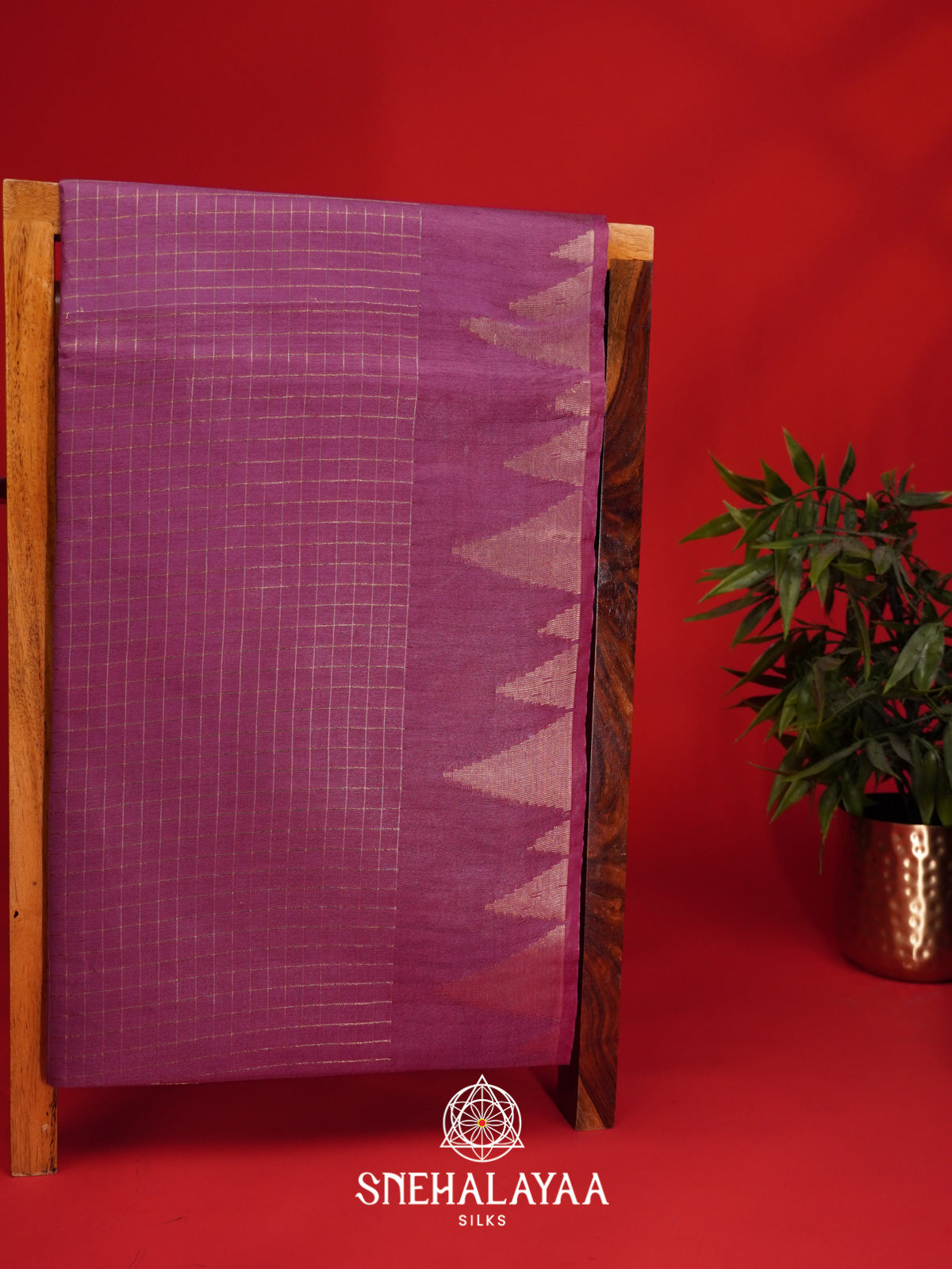 Magenta Tussar Saree