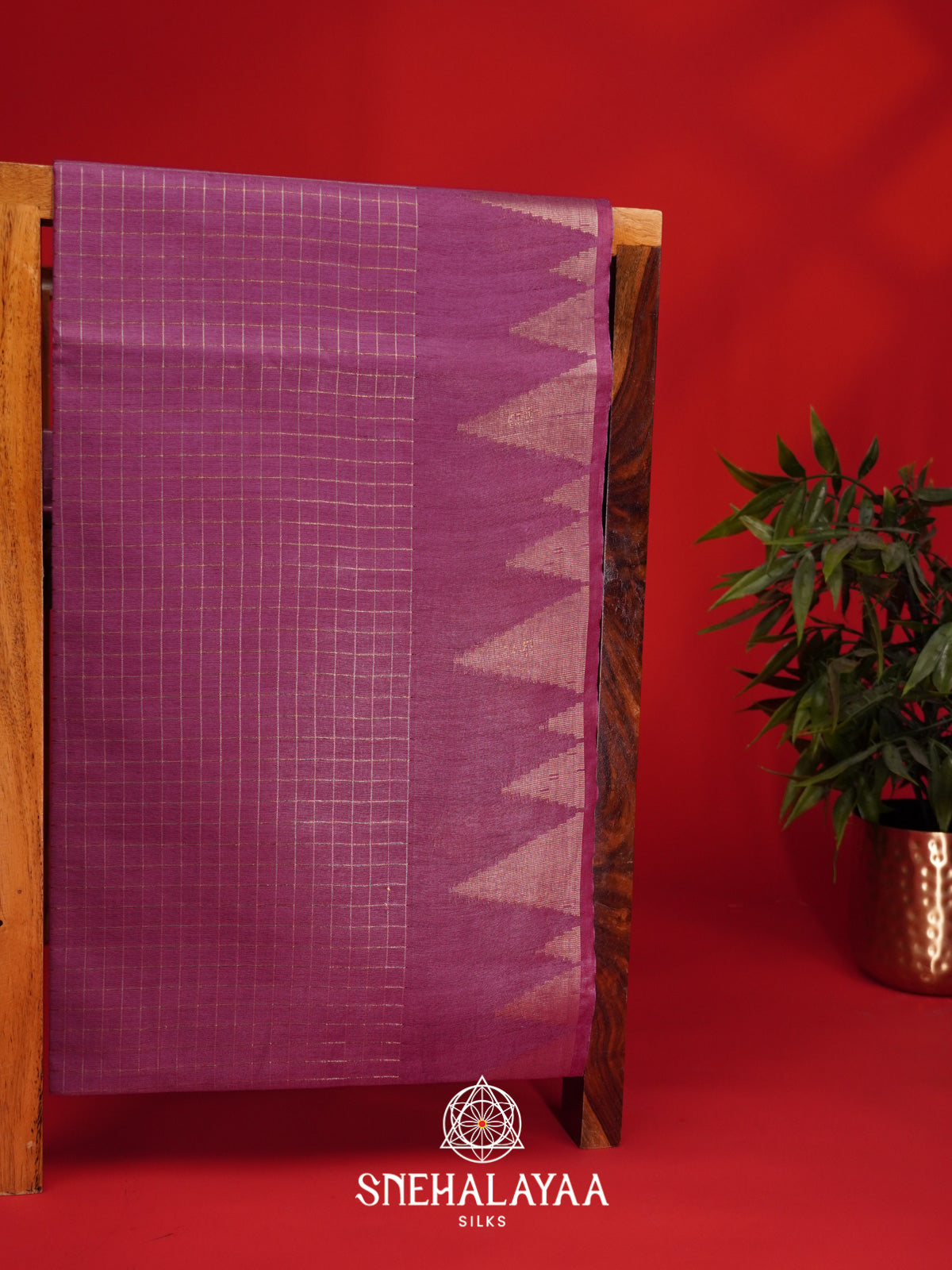 Magenta Tussar Saree
