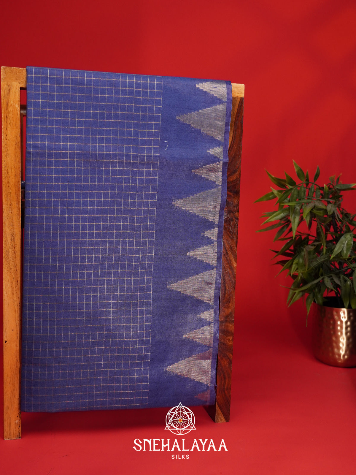Navy Blue Tussar Saree