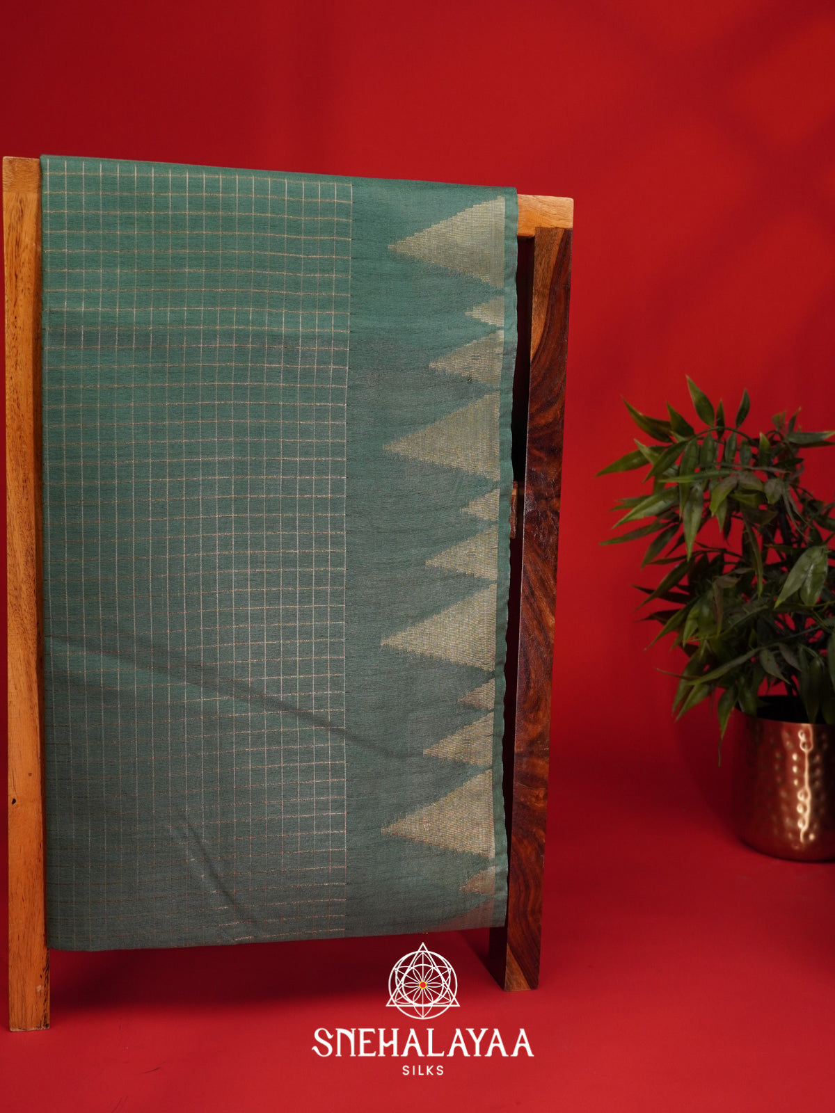 Forest Green Tussar Saree