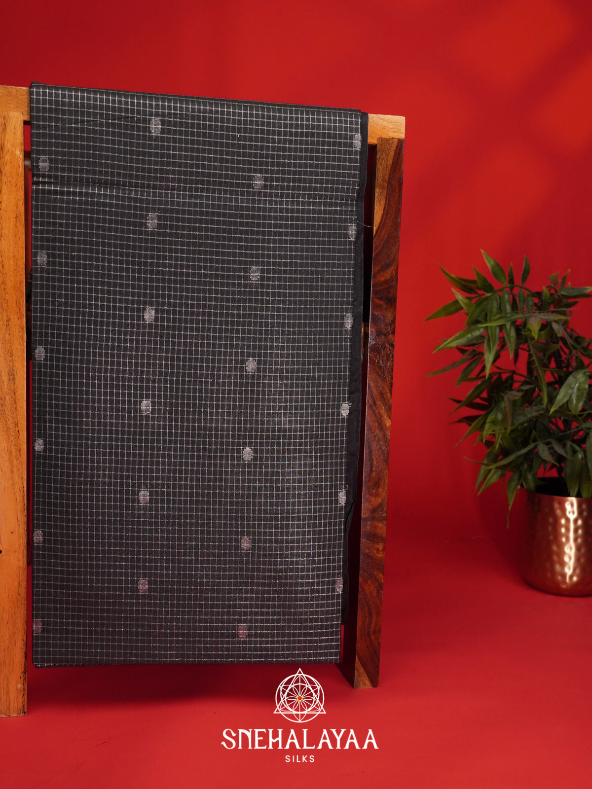 Black Tussar Saree