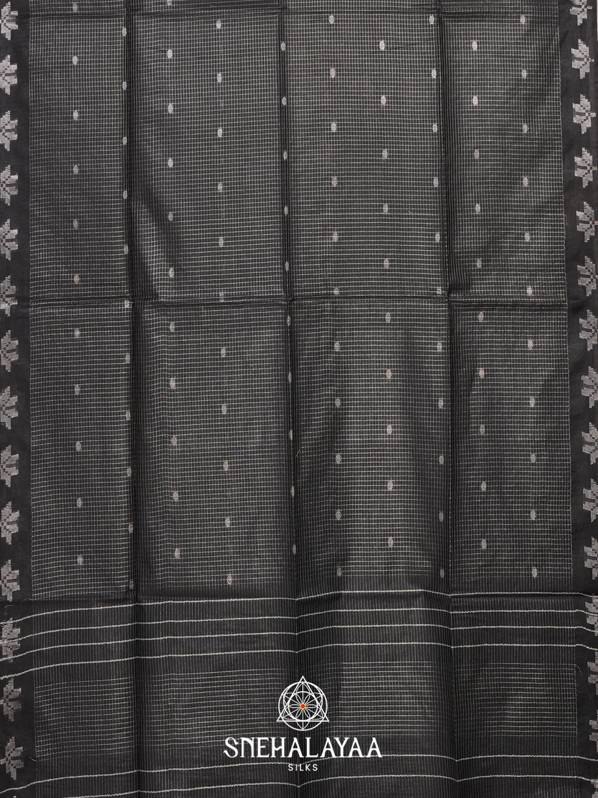 Black Tussar Saree