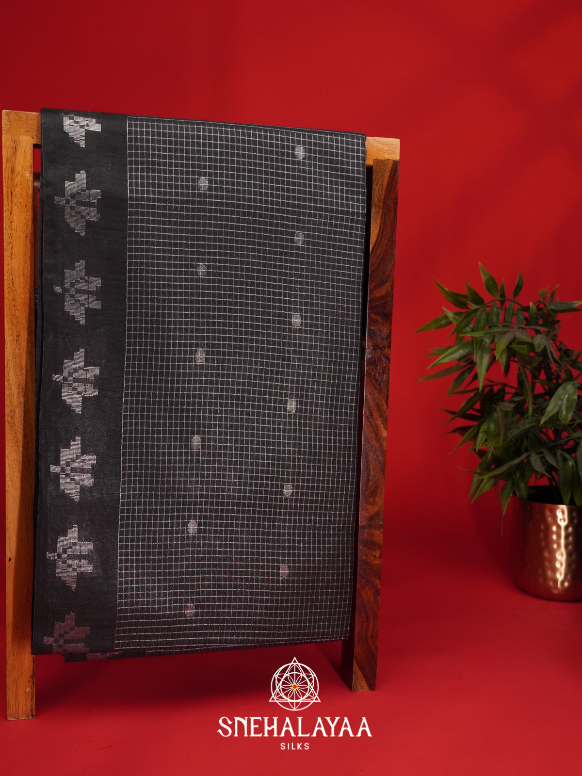 Black Tussar Saree