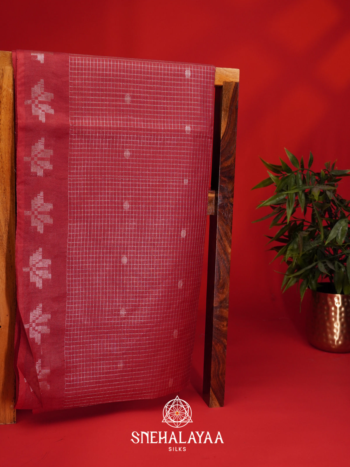 Coral Tussar Saree