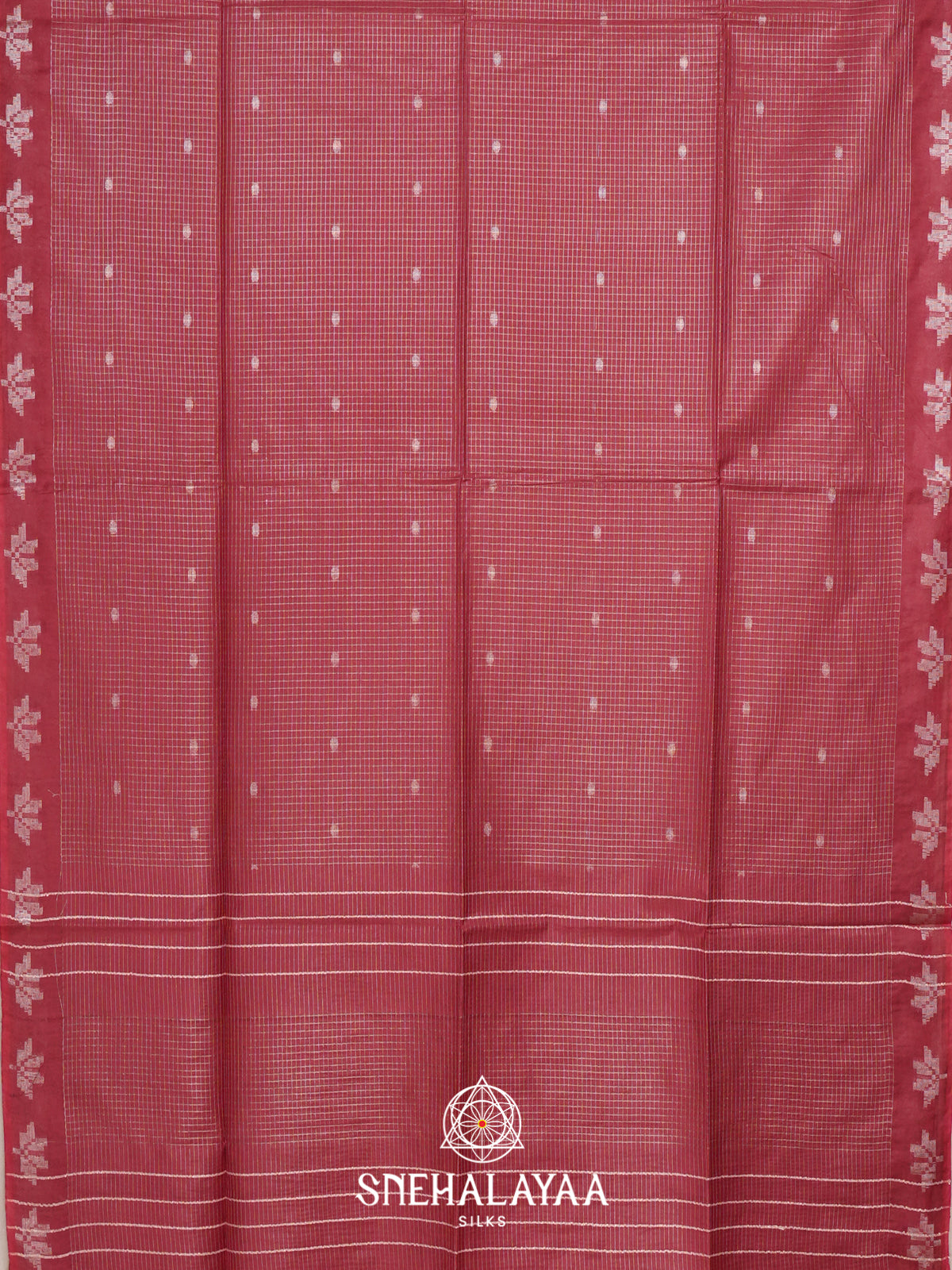 Coral Tussar Saree