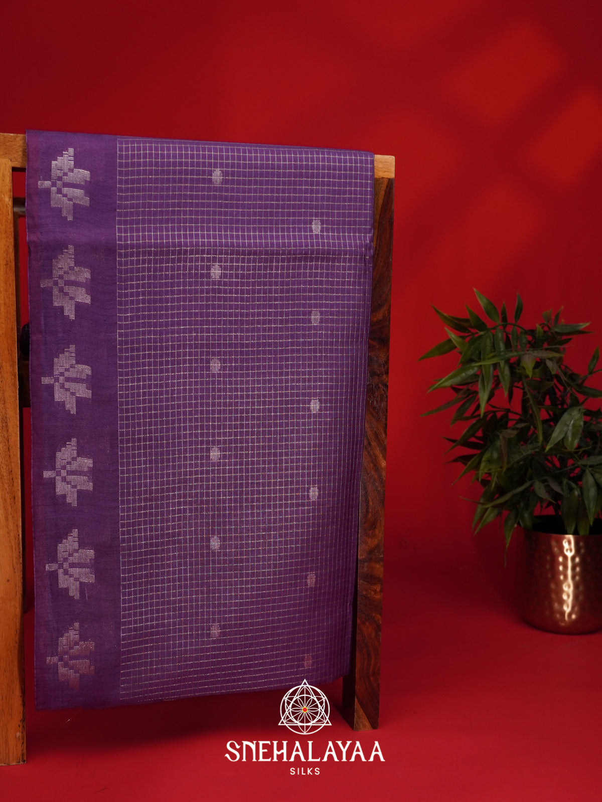 Purple Tussar Saree