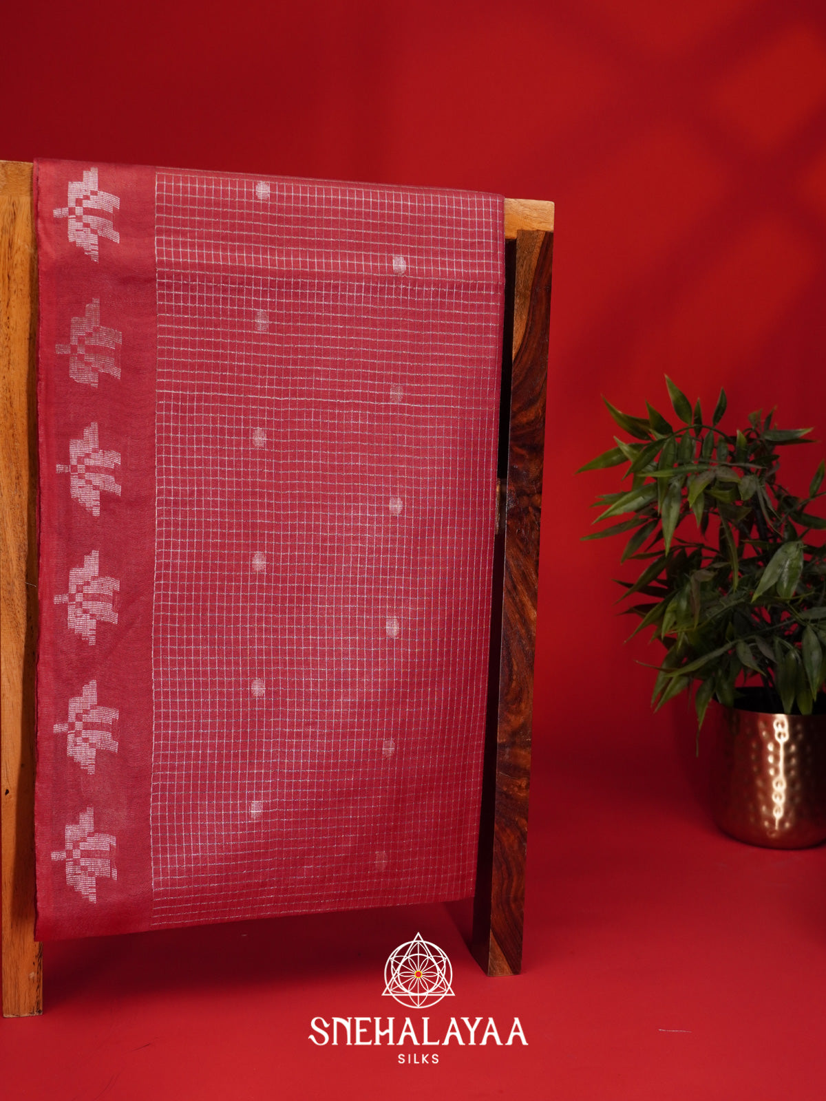 Coral Tussar Saree