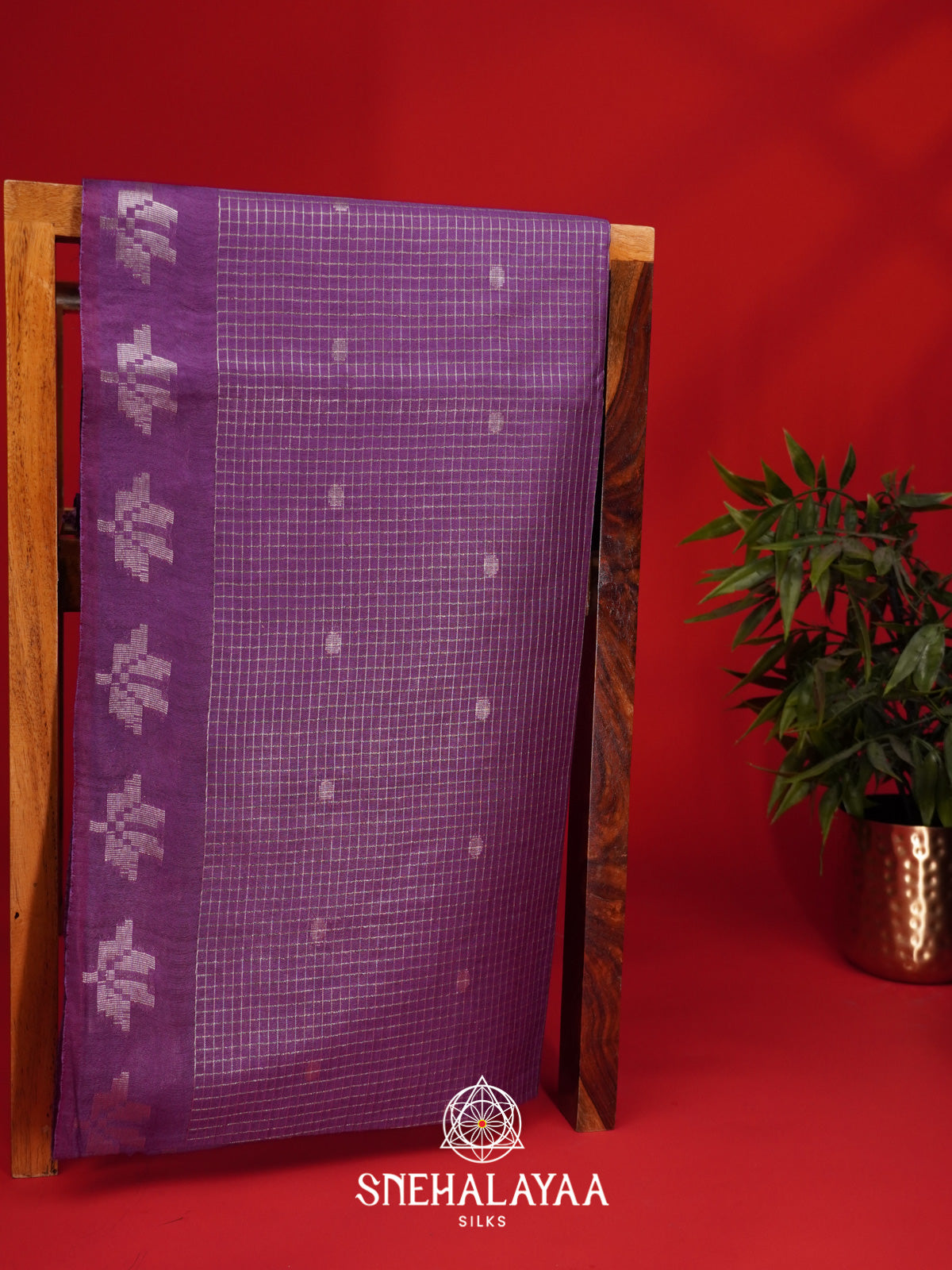 Magenta Purple Tussar Saree