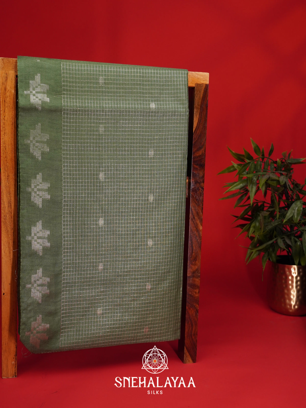 Green Tussar Saree