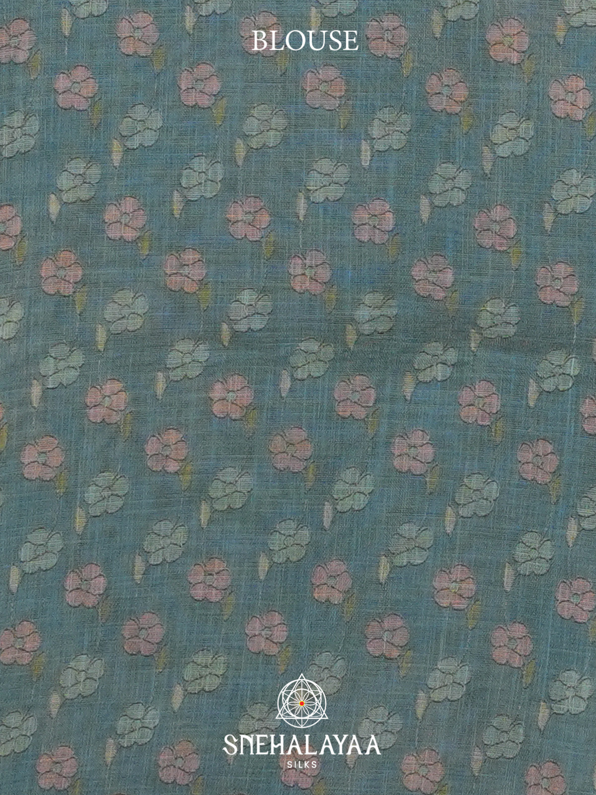 Blue Linen Saree
