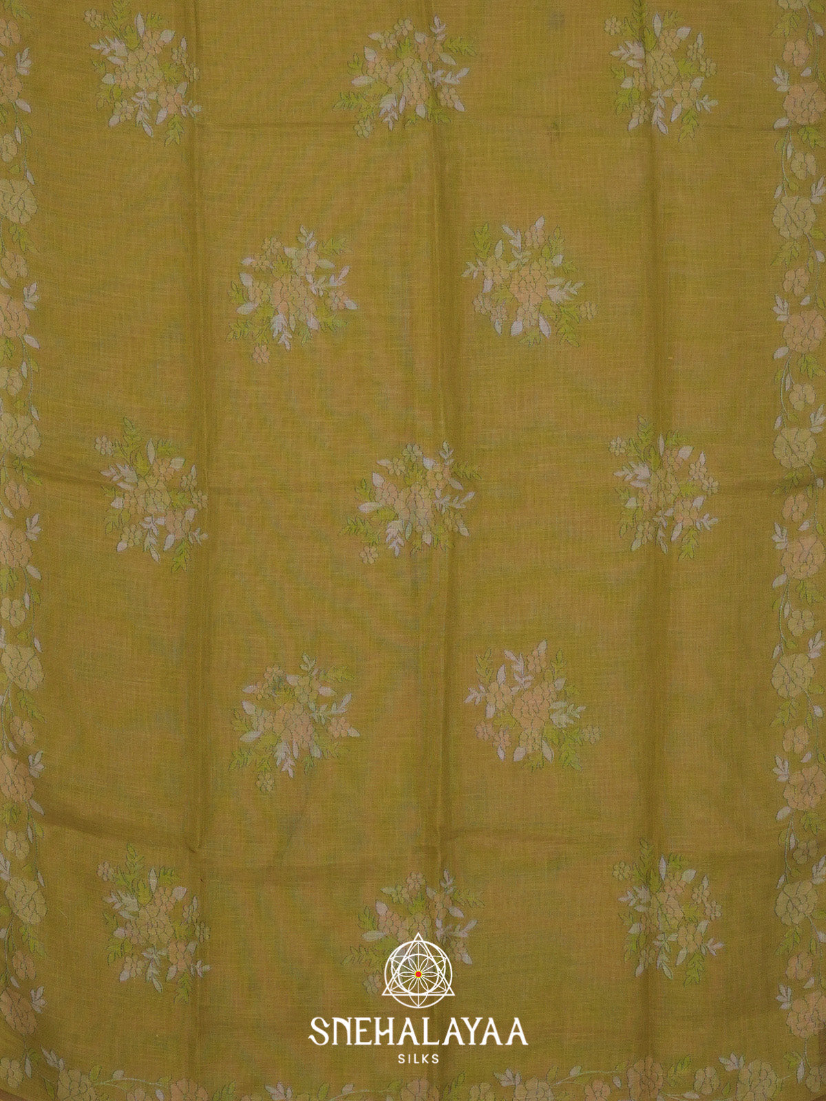 Mustard Gold Linen Saree