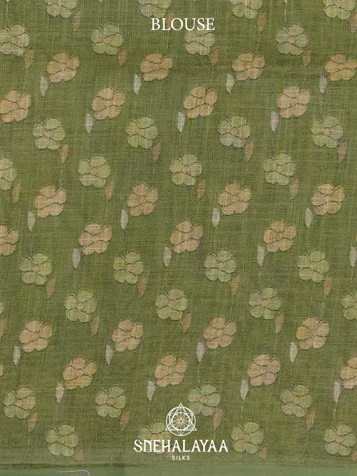 Olive Green Linen Saree