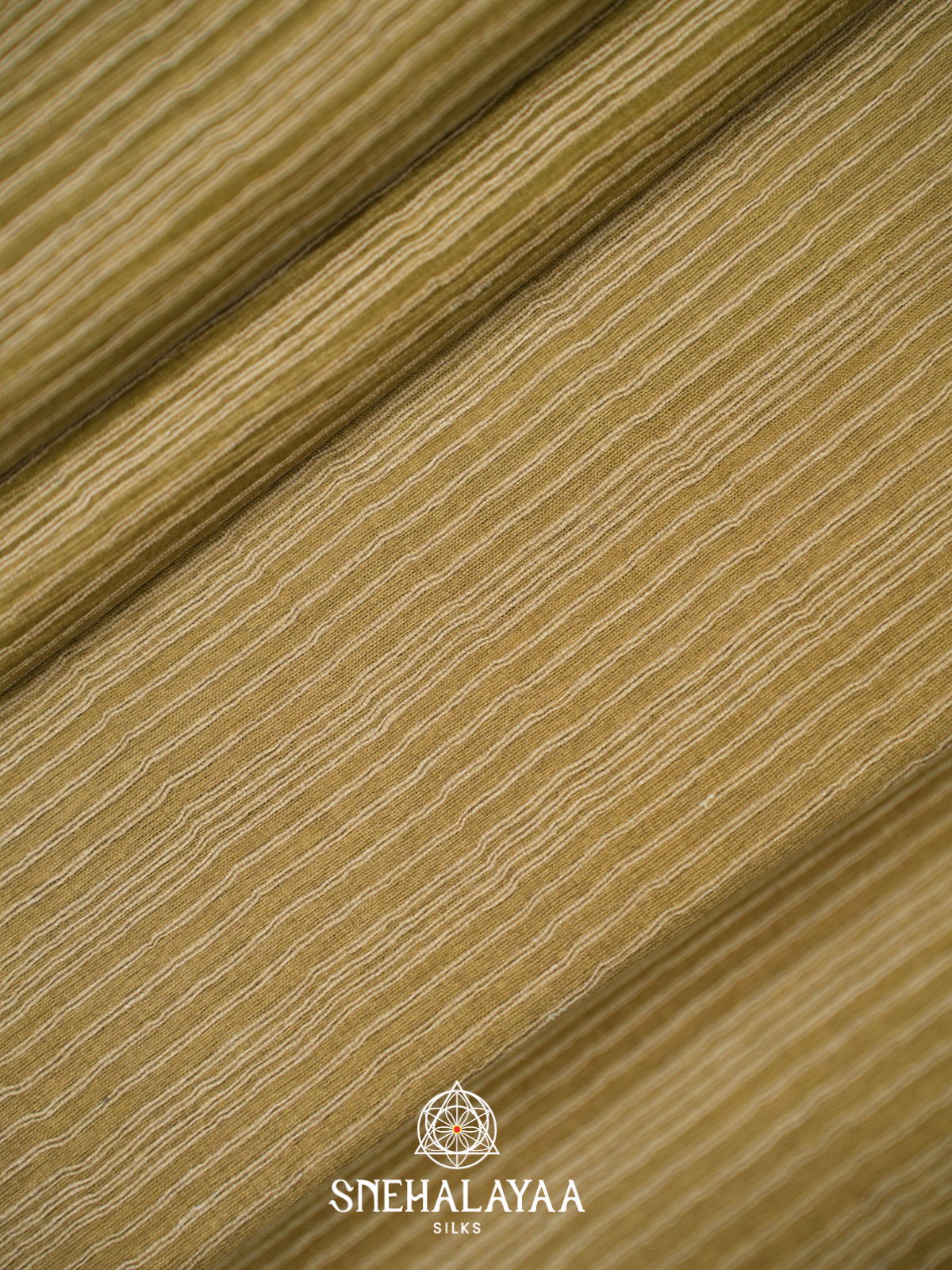 Mustard Brown Kora Saree