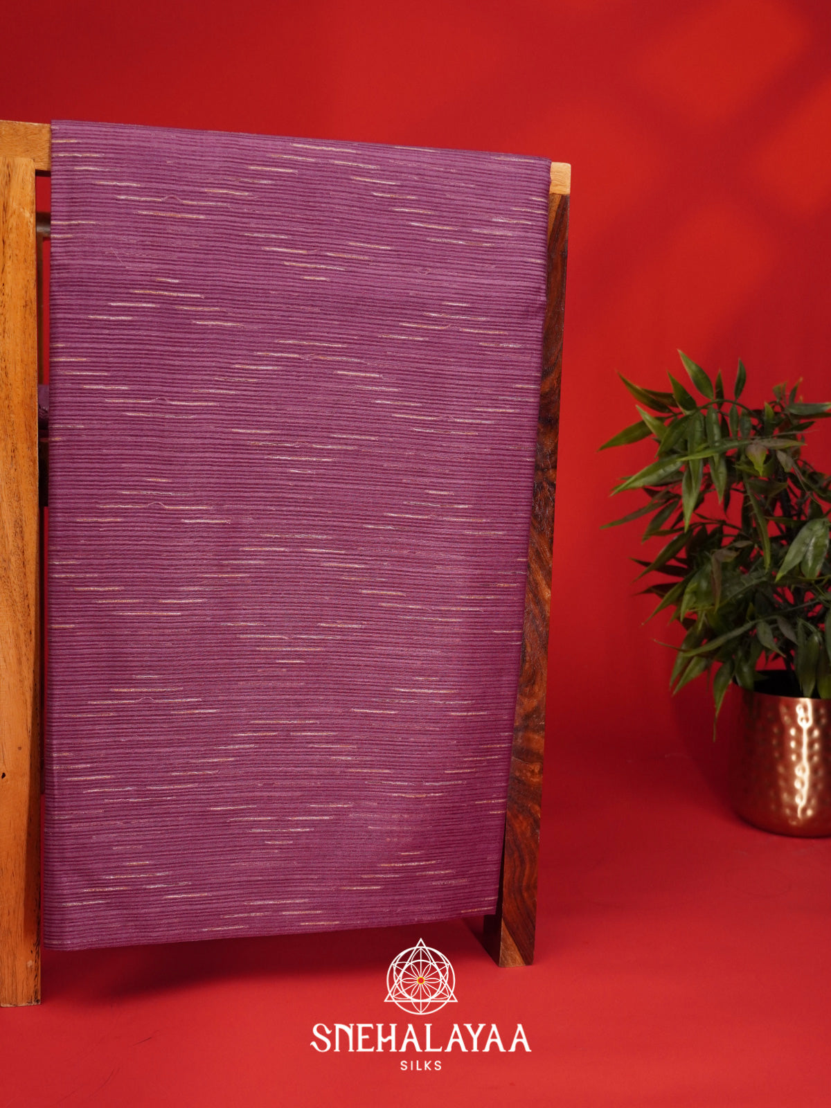 Plum Tussar Saree