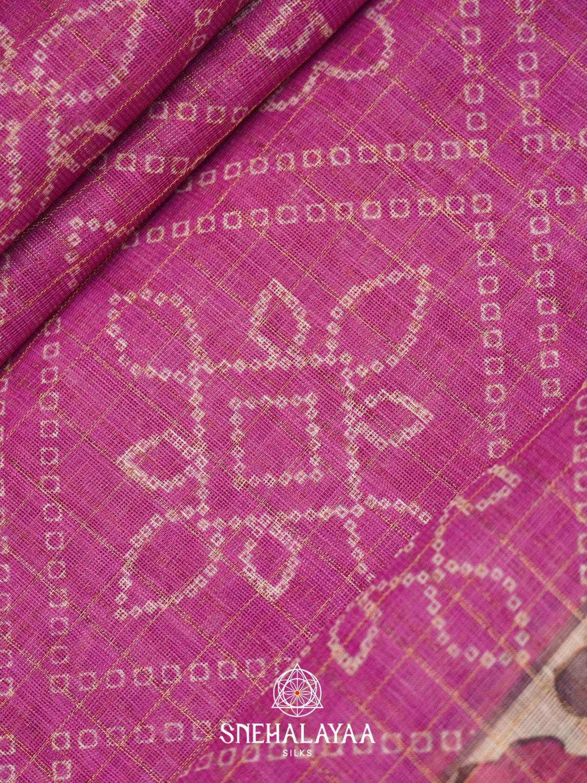 Magenta Linen Saree