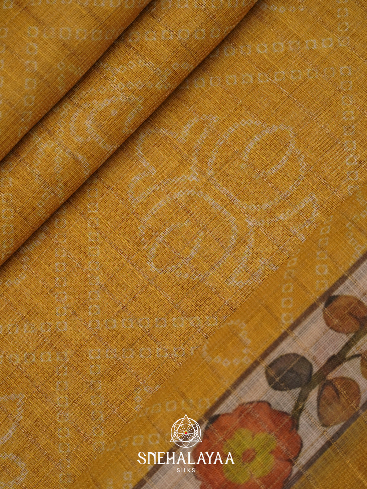 Yellow Linen Saree